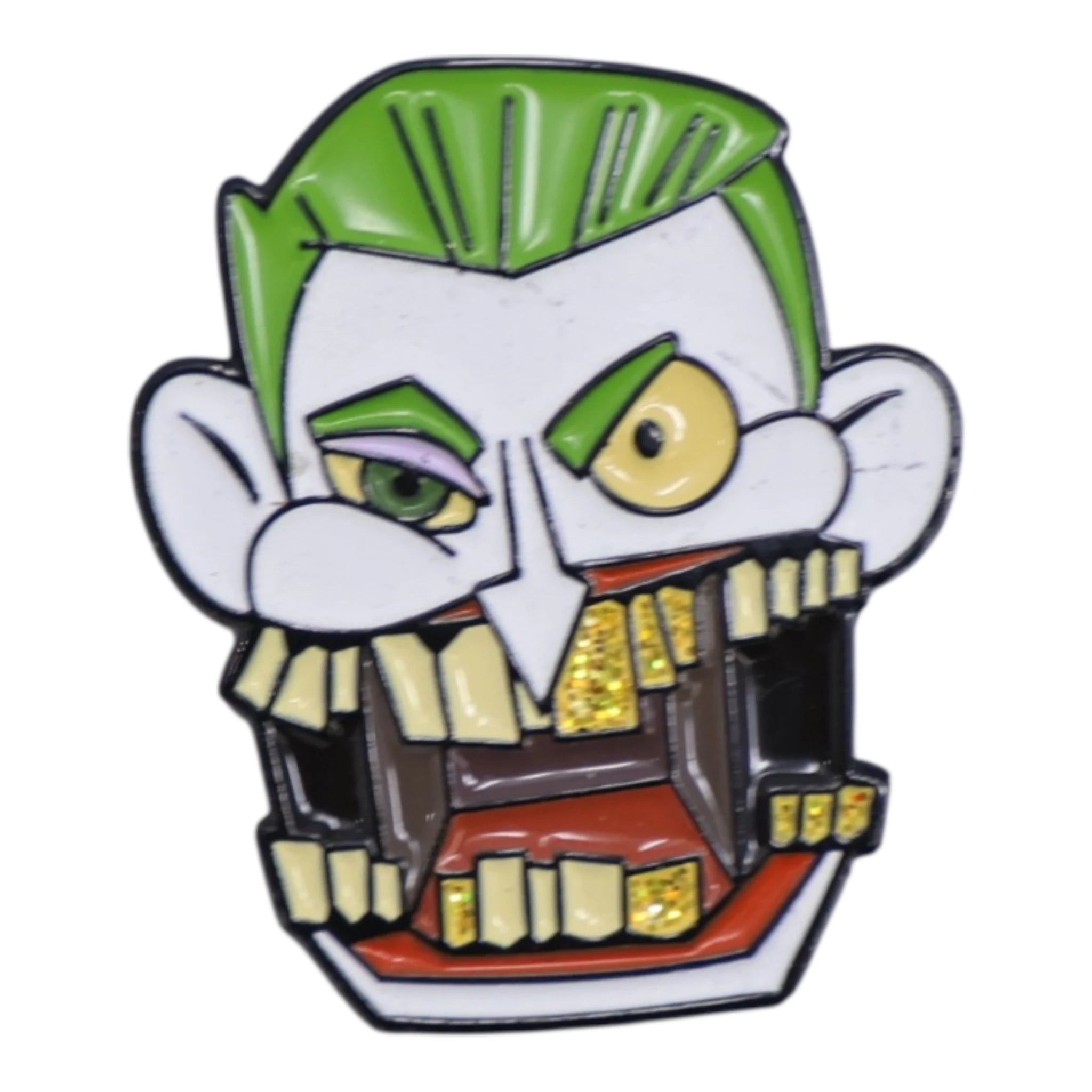 Joker Crazy Face Graphic Pin
