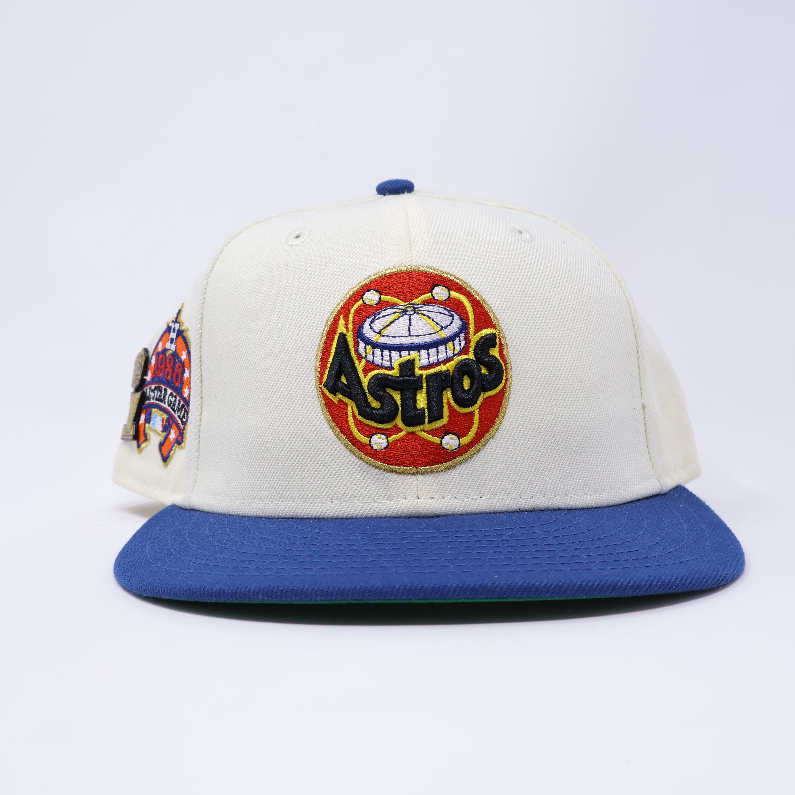 USED 1/2 Chrome Houston Astros 1986 All Star Game 59fifty New Era Fitted Hat Cap