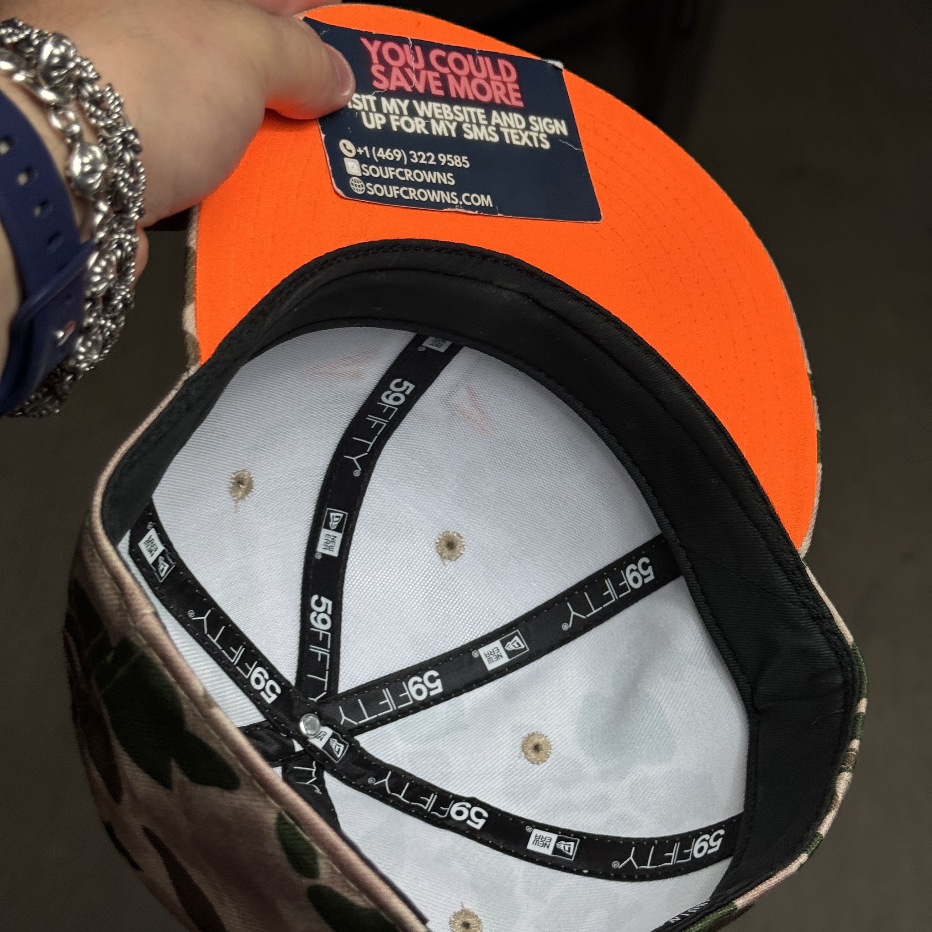 USED 3/8 Camo Houston Astros 2017 World Series 59fifty New Era Fitted Hat Cap