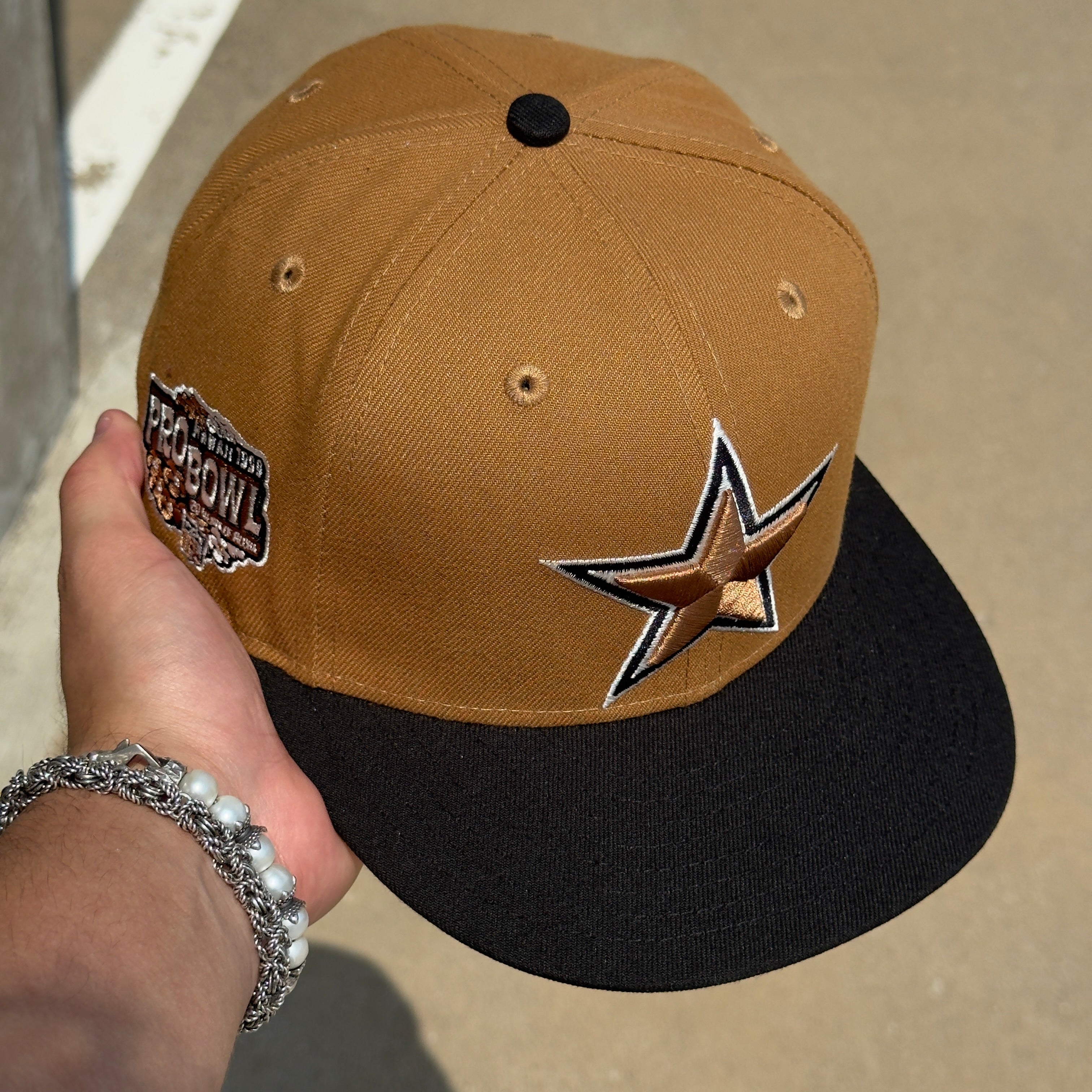 USED 1/2 Brown Dallas Cowboys Probowl Hawaii 1999 NFL 59FIFTY New Era Fitted Hat