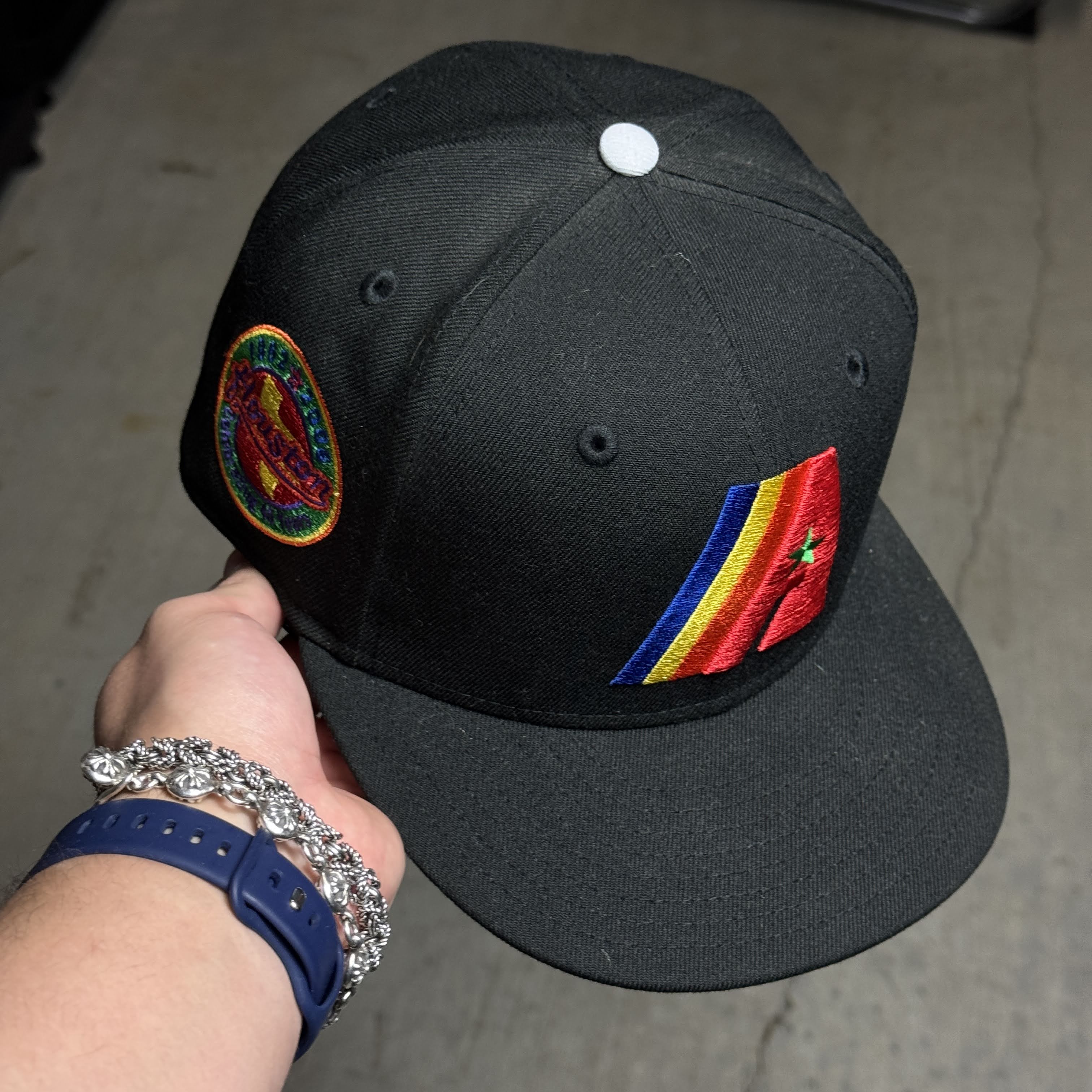 USED 3/8 Black Houston Astros Celebrating 40 Years 59fifty New Era Fitted Hat Cap