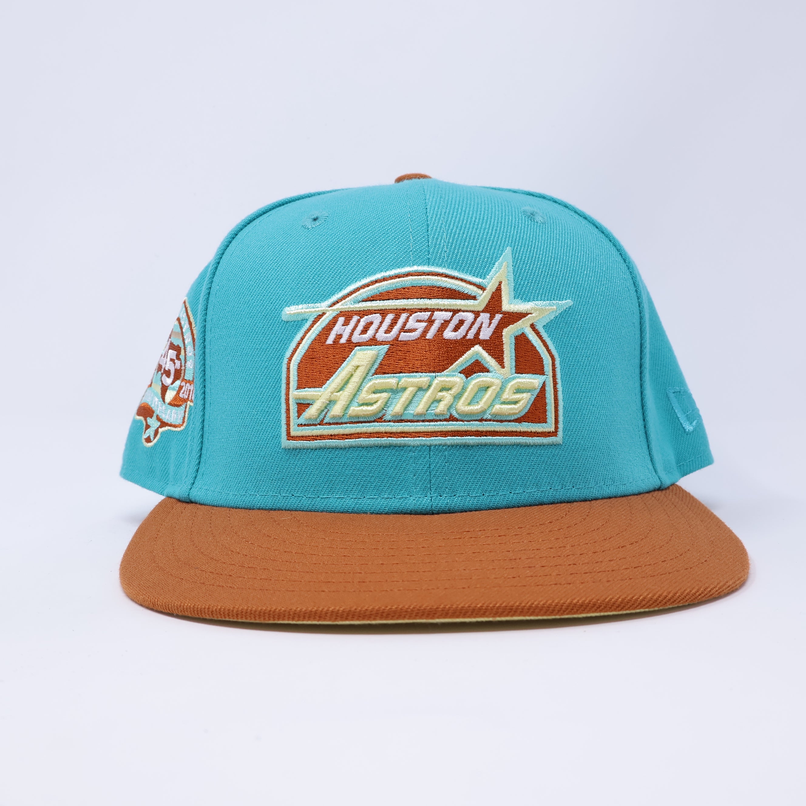 USED 1/2 Blue Houston Astro 45th Anniversary 59fifty New Era Fitted Hat Cap