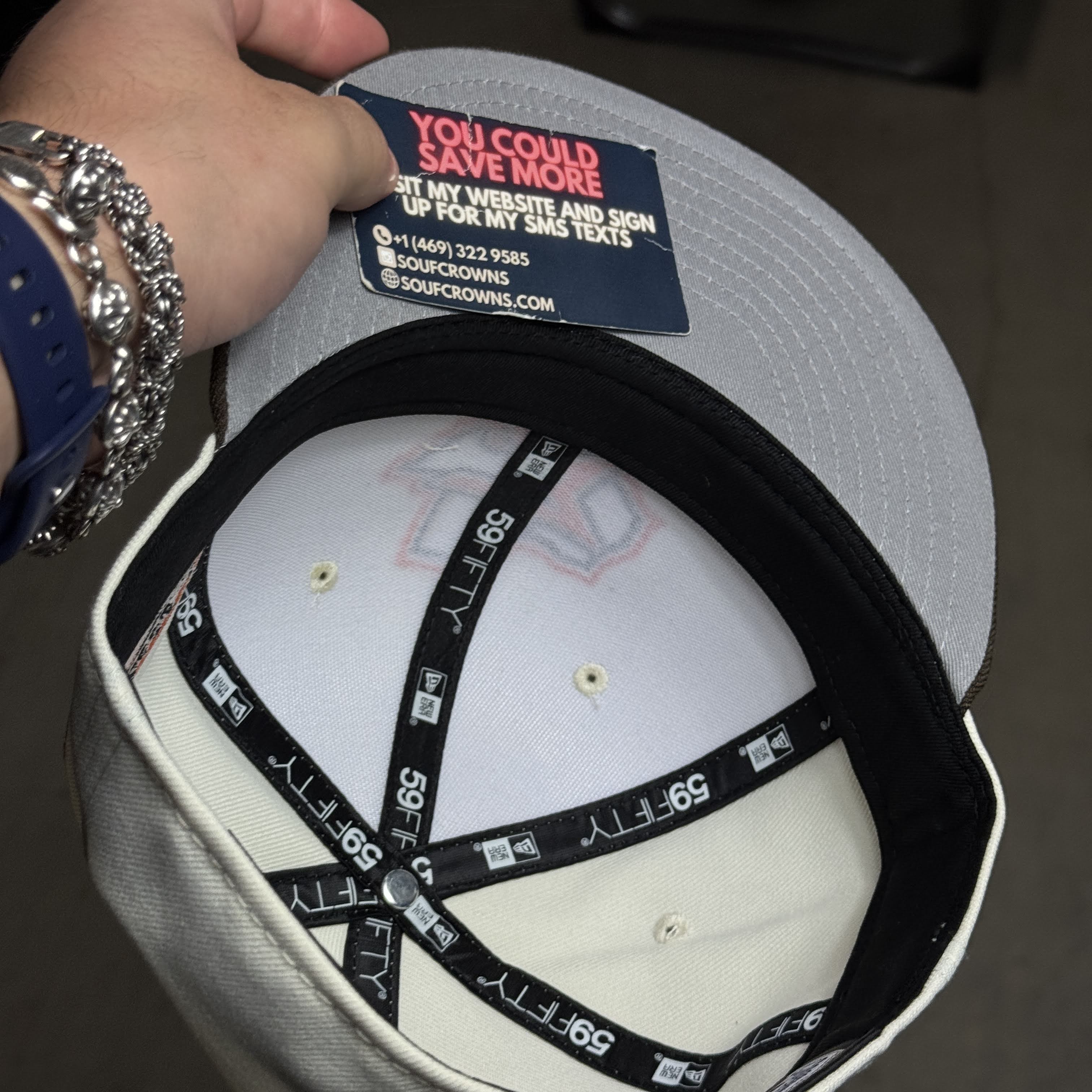 USED 1/4 Chrome Houston Astros Celebrating 45 Years 59fifty New Era Fitted Hat Cap