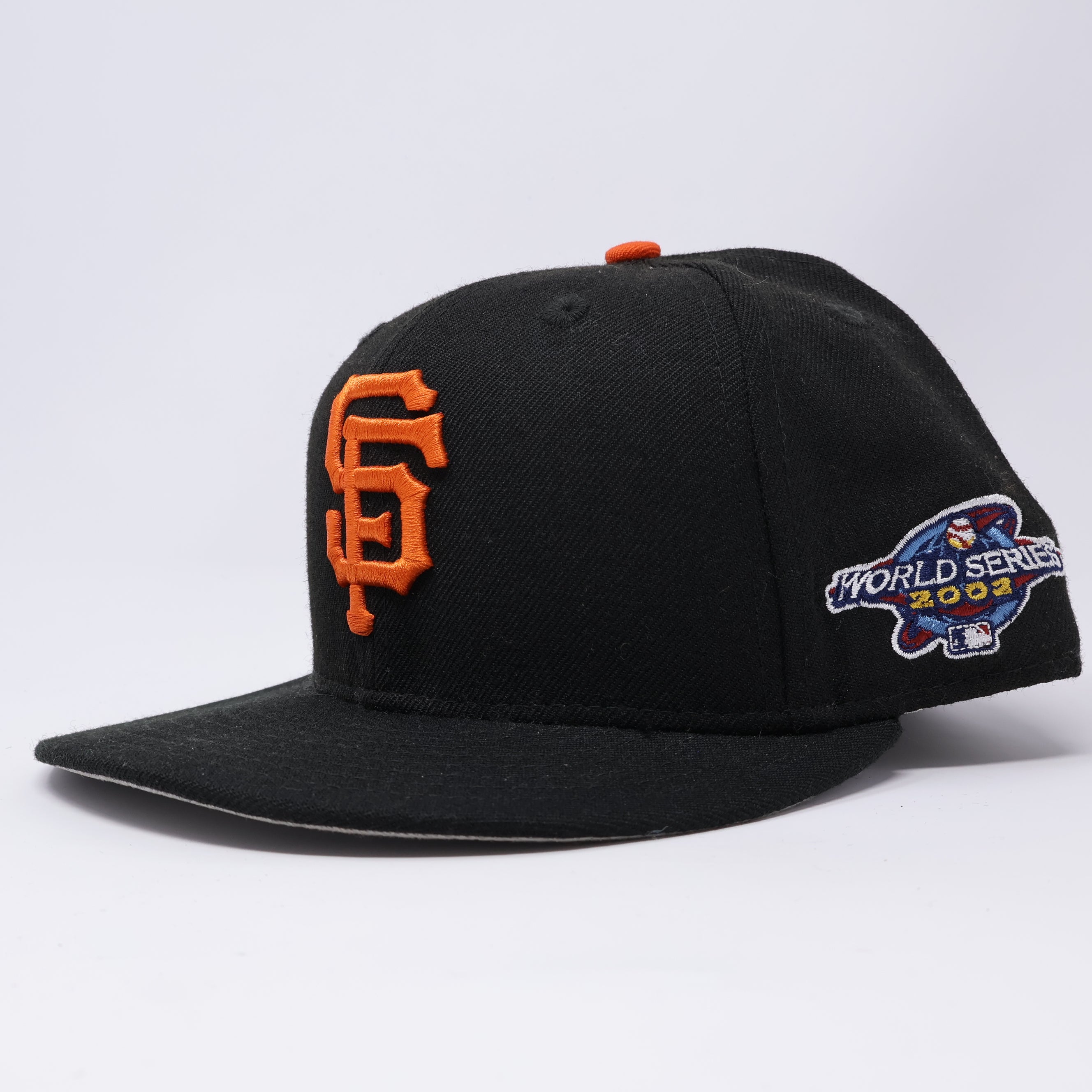 USED 1/4 Black San Francisco Giants 2002 World Series 59fifty New Era Fitted Hat Cap