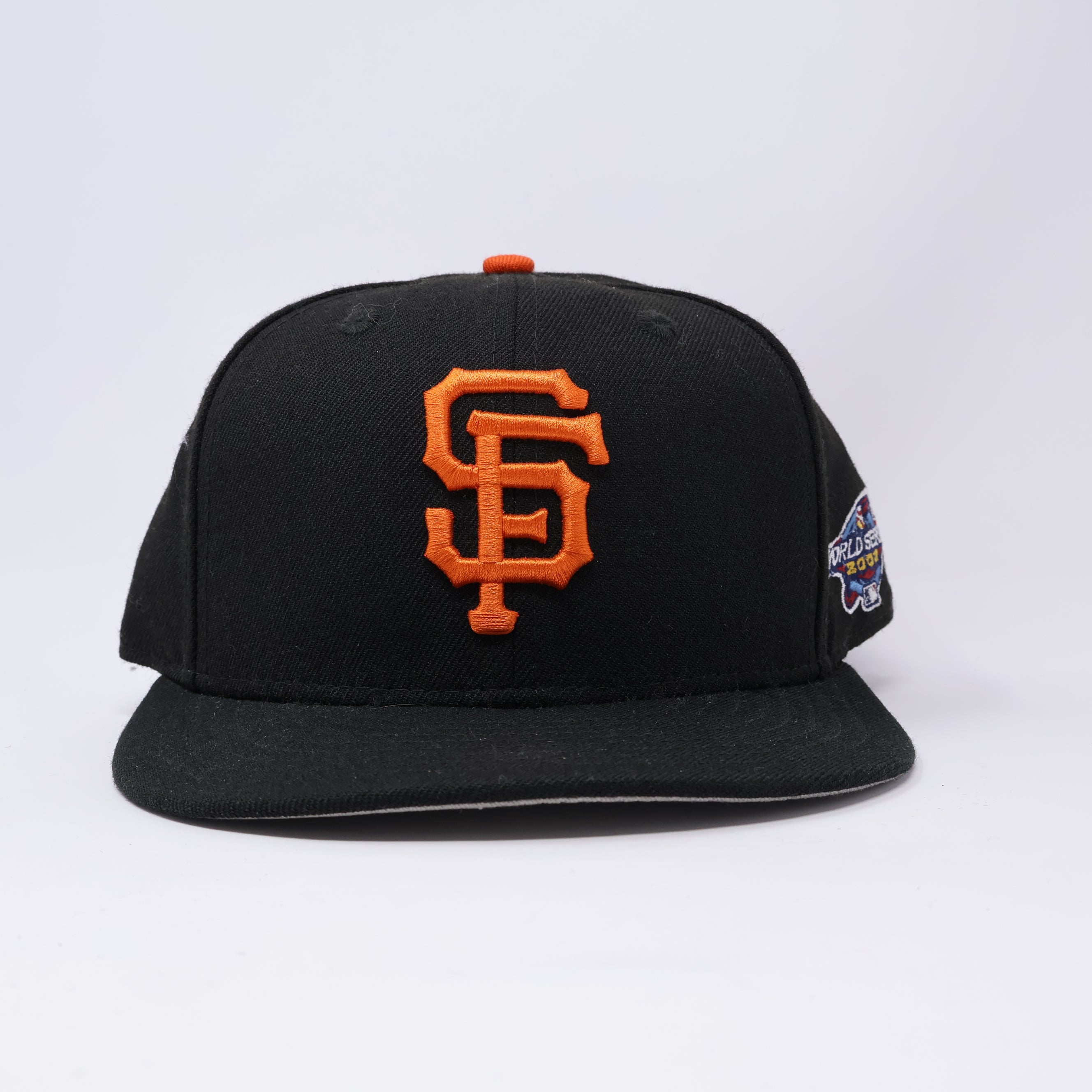 USED 1/4 Black San Francisco Giants 2002 World Series 59fifty New Era Fitted Hat Cap