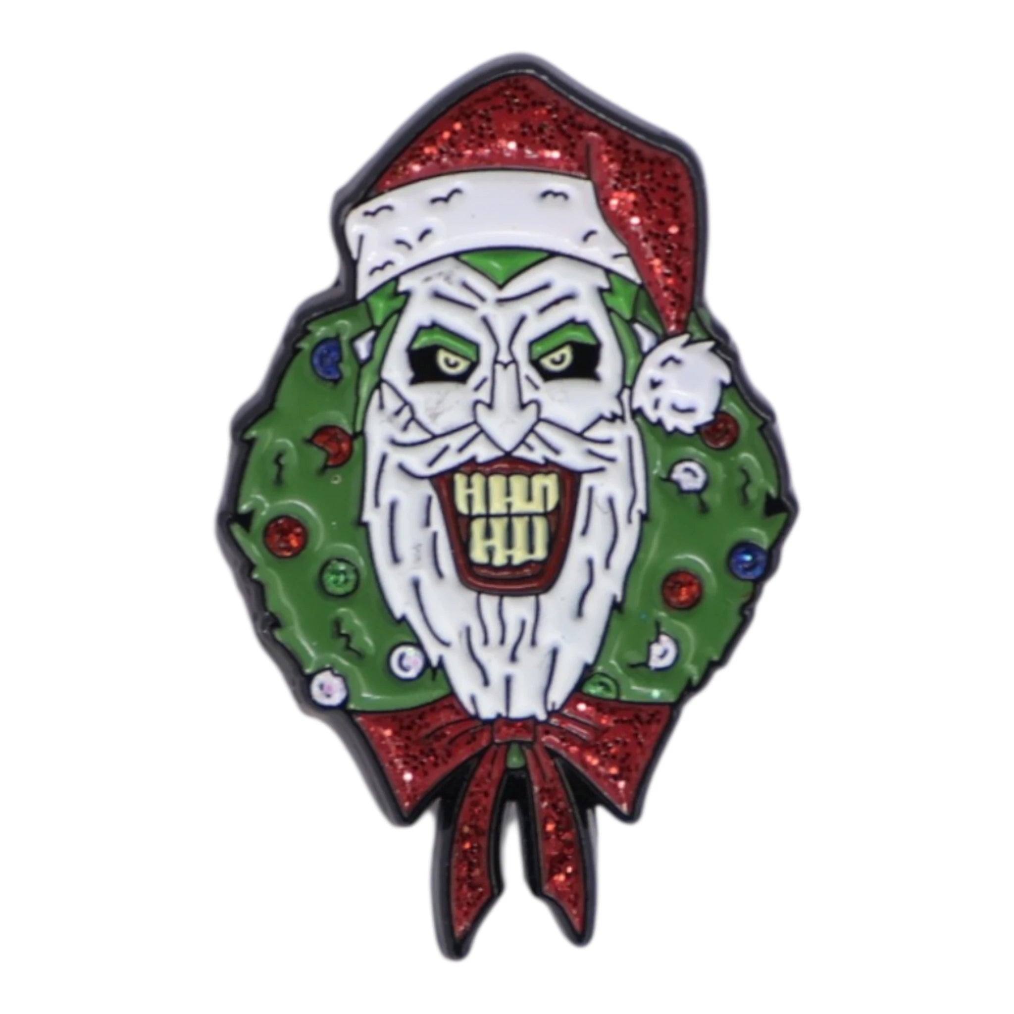 Joker Santa Graphic Pin