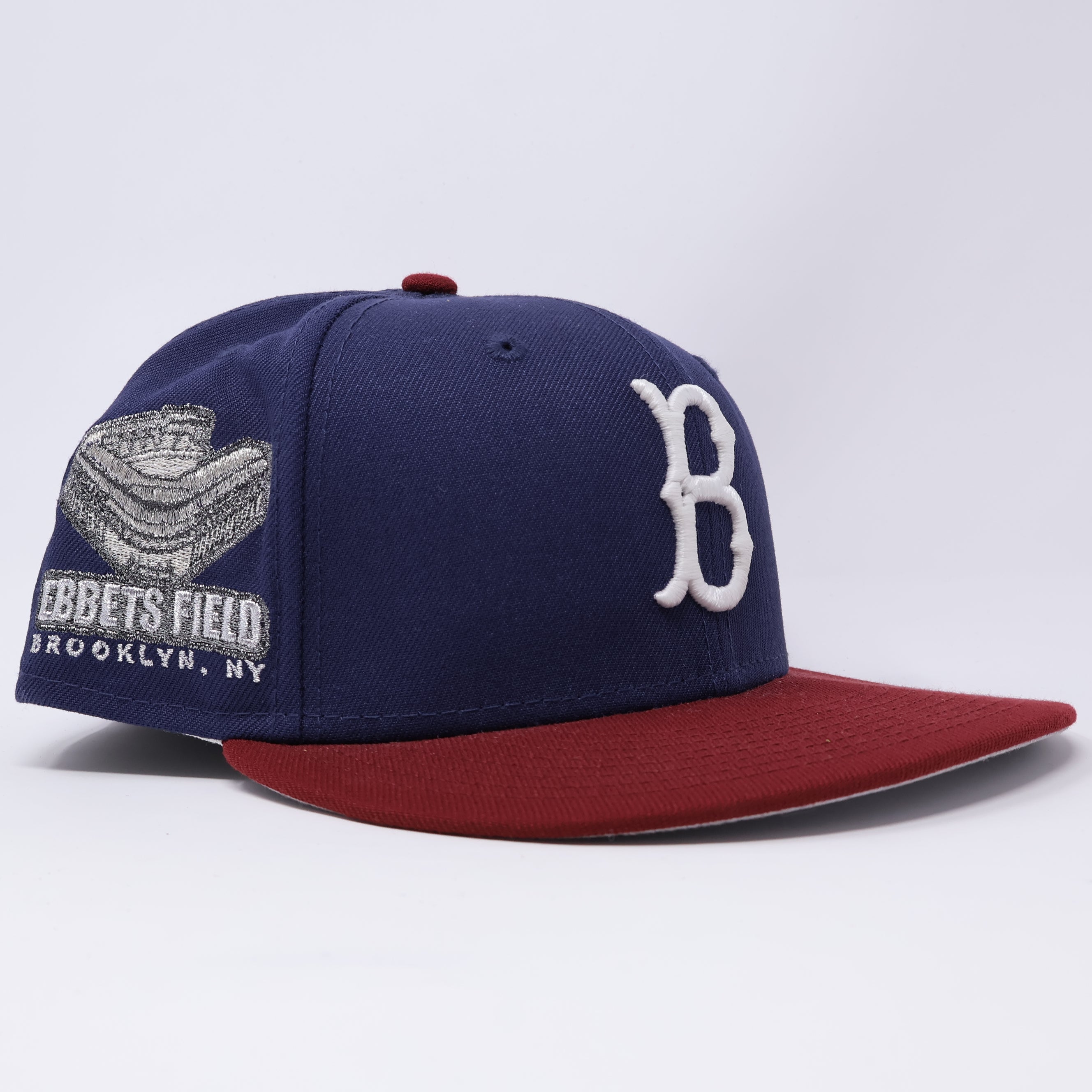 USED 1/4 Navy Brooklyn Dodgers Ebbets Field 59fifty New Era Fitted Hat Cap