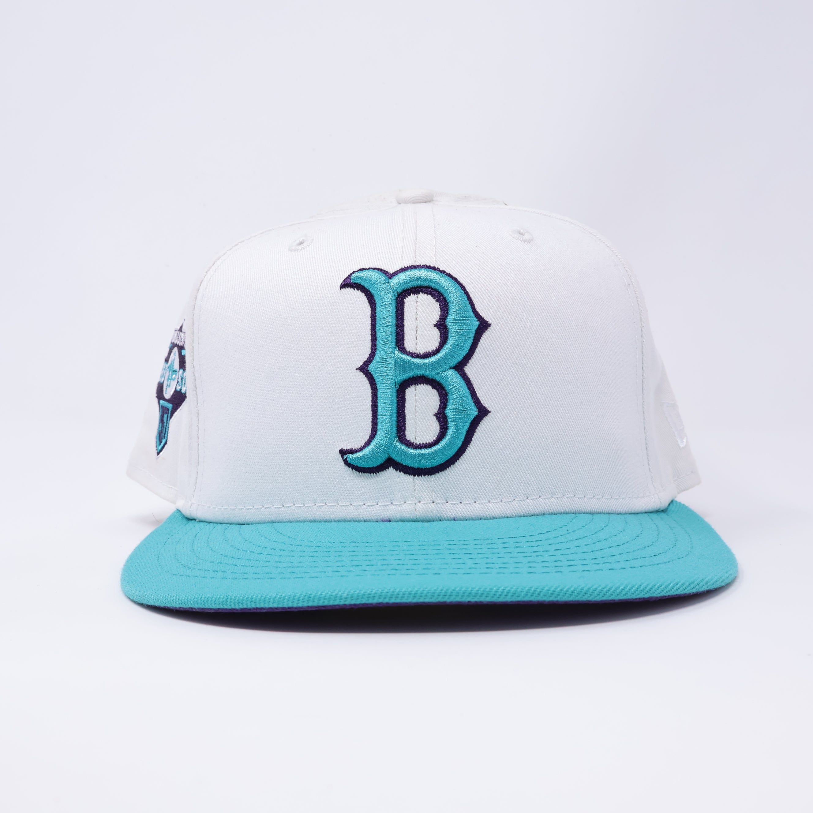 USED 1/4 White Boston Red Sox  World Series 59fifty New Era Fitted Hat Cap