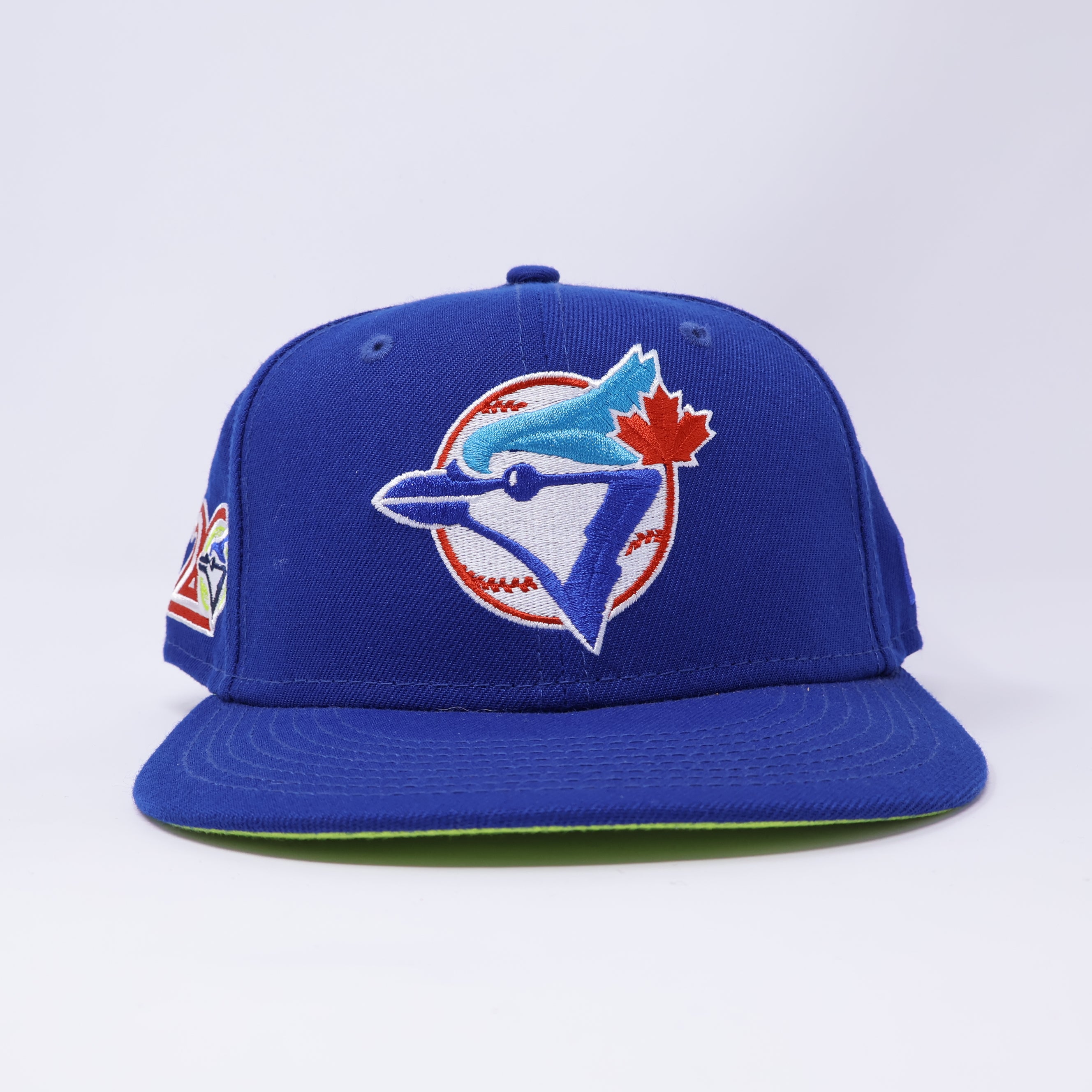 USED 1/4 Blue Toronto Blue Jays Montreal 20th Anniversary 59fifty New Era Fitted Hat Cap