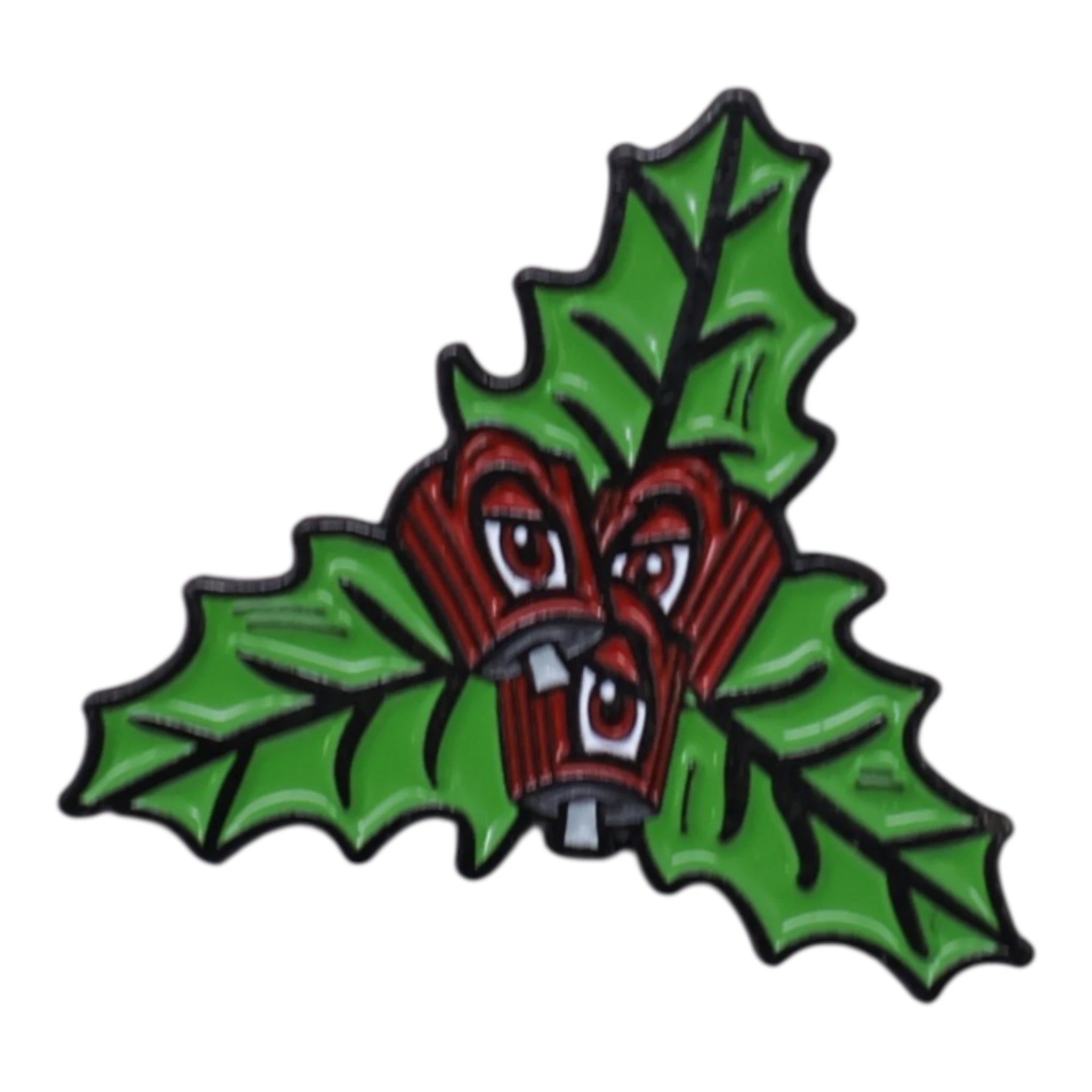 Umbrella Heights Green Wreath Christmas Graphic Pin