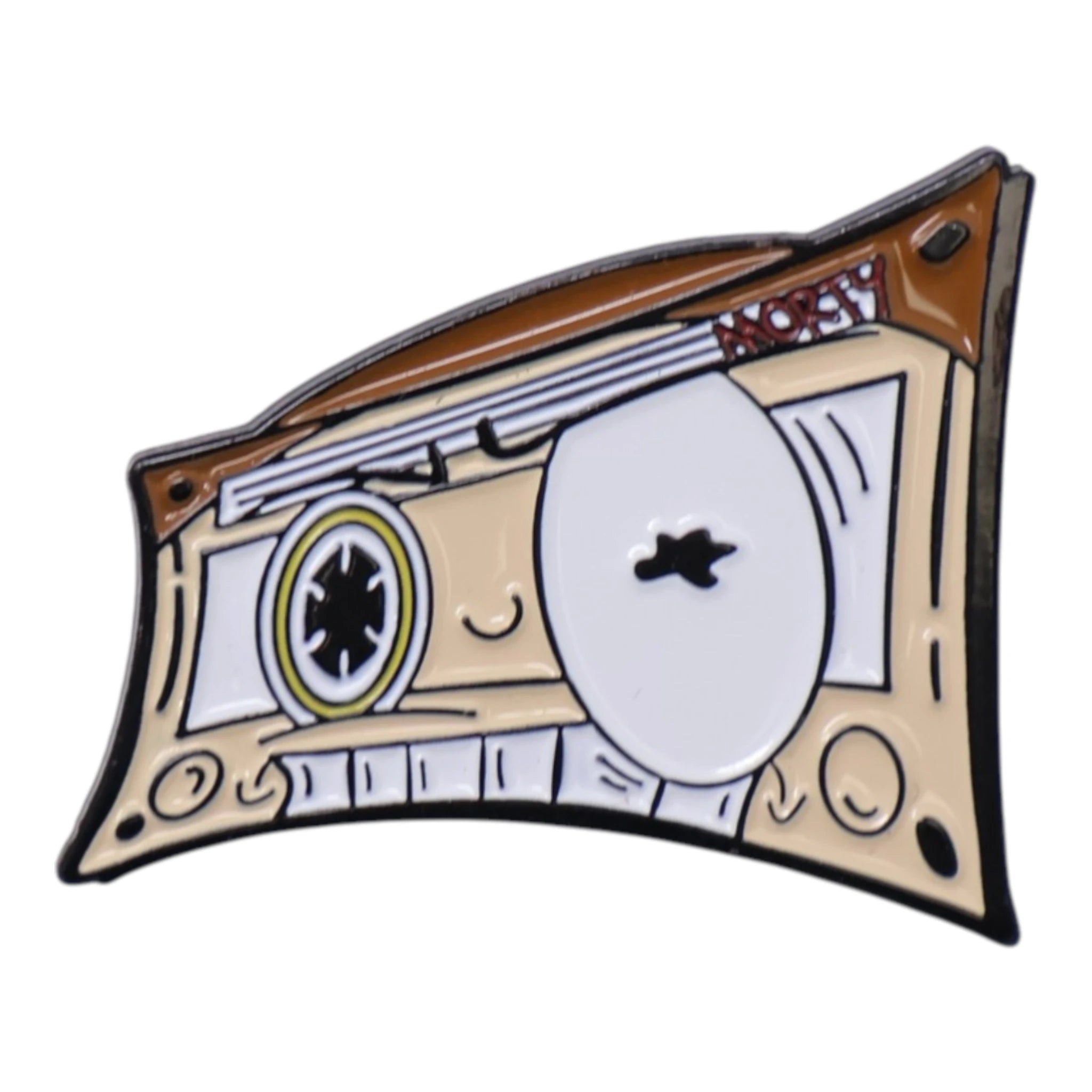 Umbrella Heights Professor Rick Casette Tape Graphic Pin