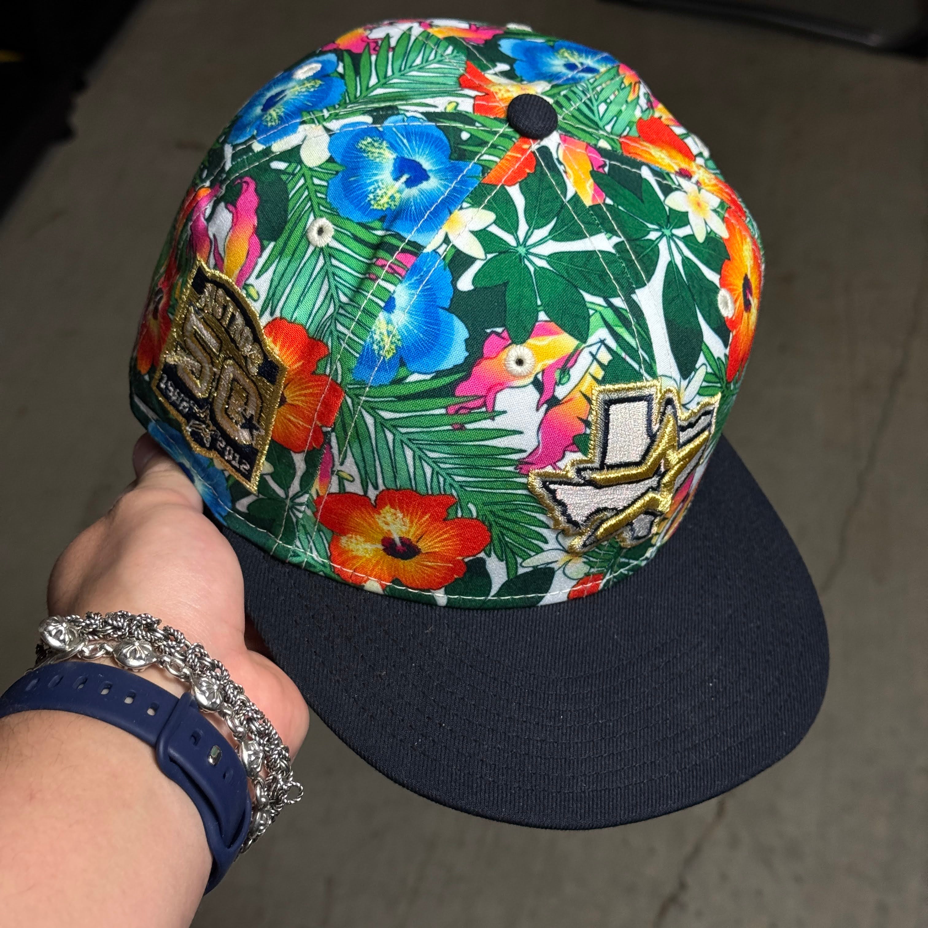 USED 3/8 Multicolor Houston Astros 50th Anniversary 59fifty New Era Fitted Hat Cap