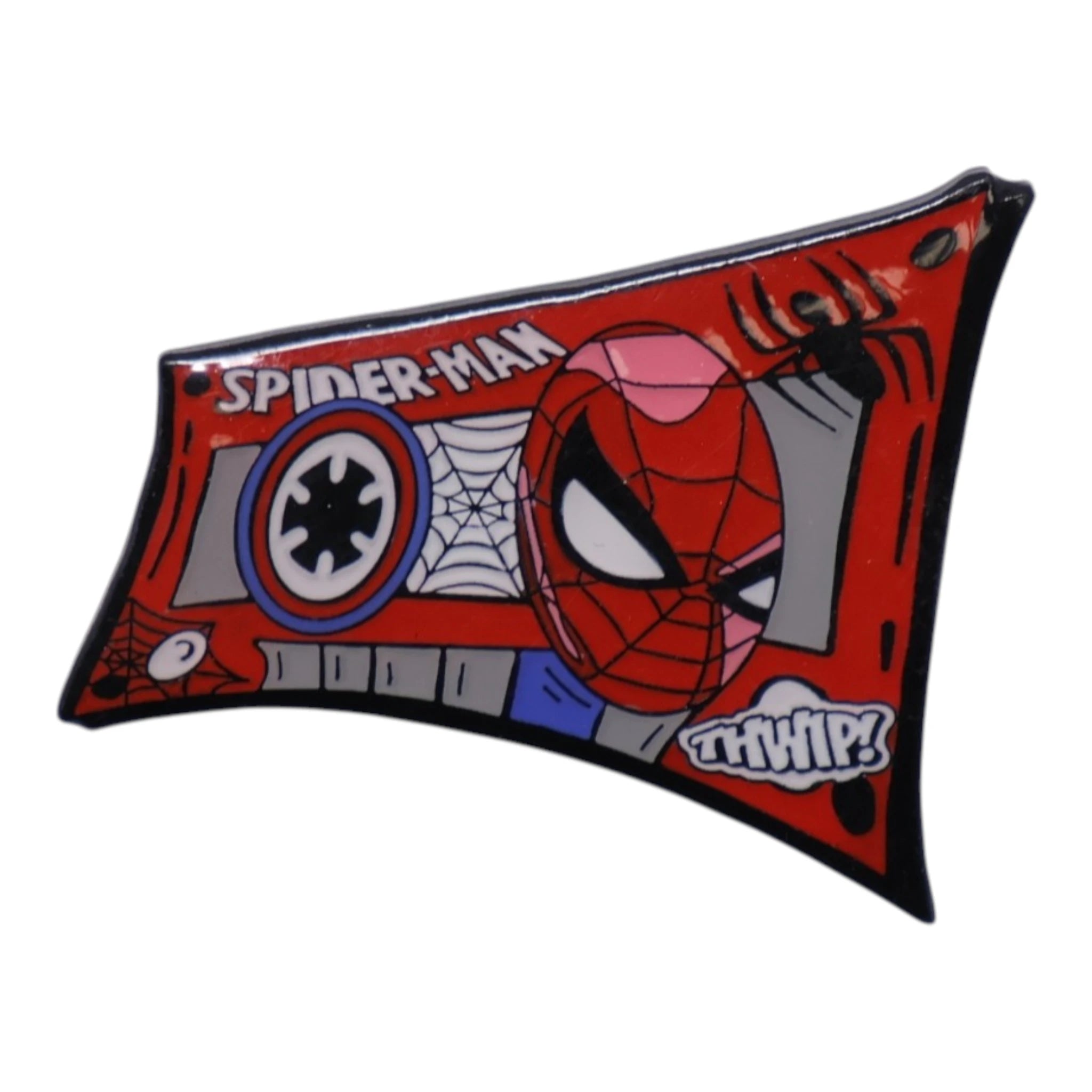 Umbrella Heights Spiderman Black Plating Casette Tape Graphic Pin