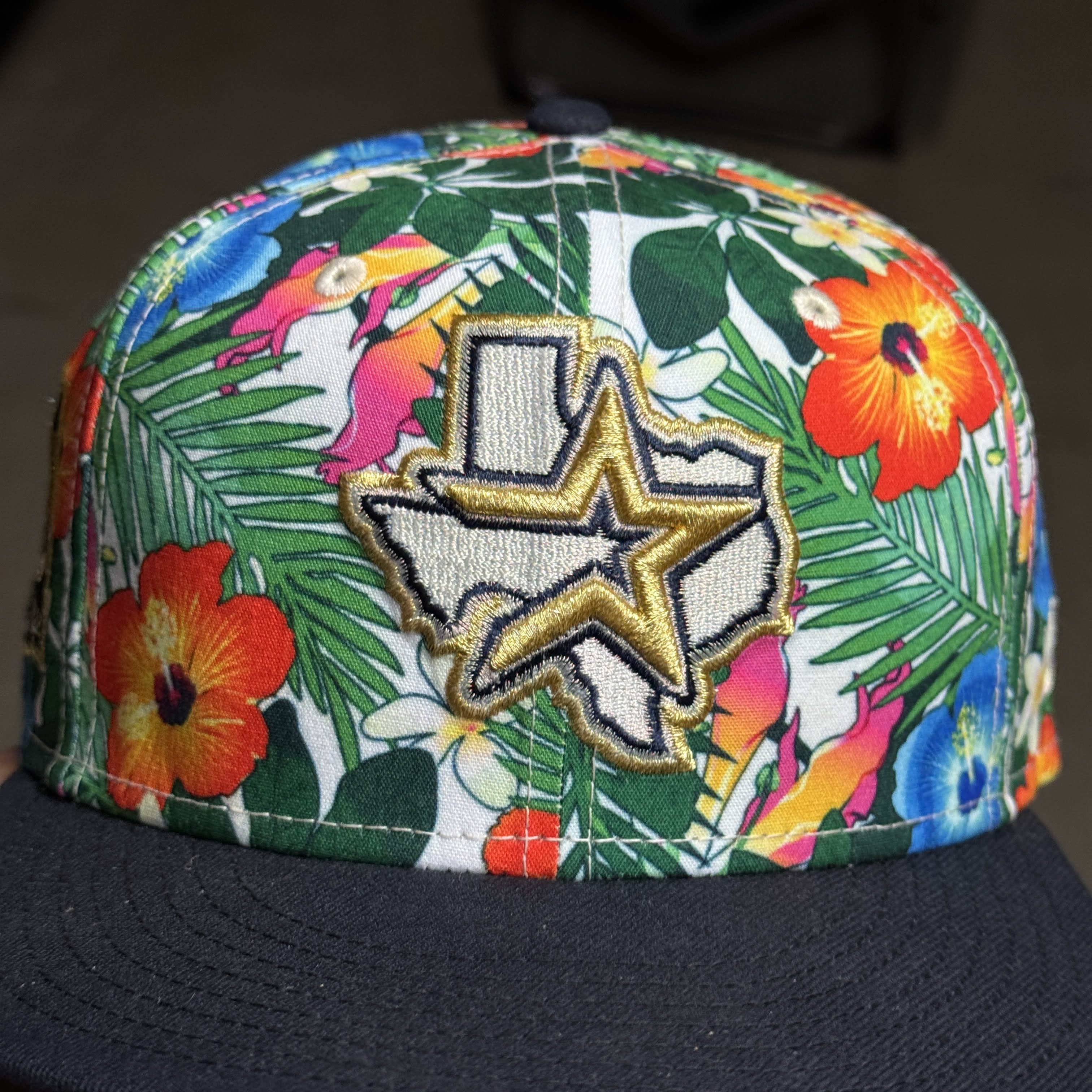 USED 3/8 Multicolor Houston Astros 50th Anniversary 59fifty New Era Fitted Hat Cap