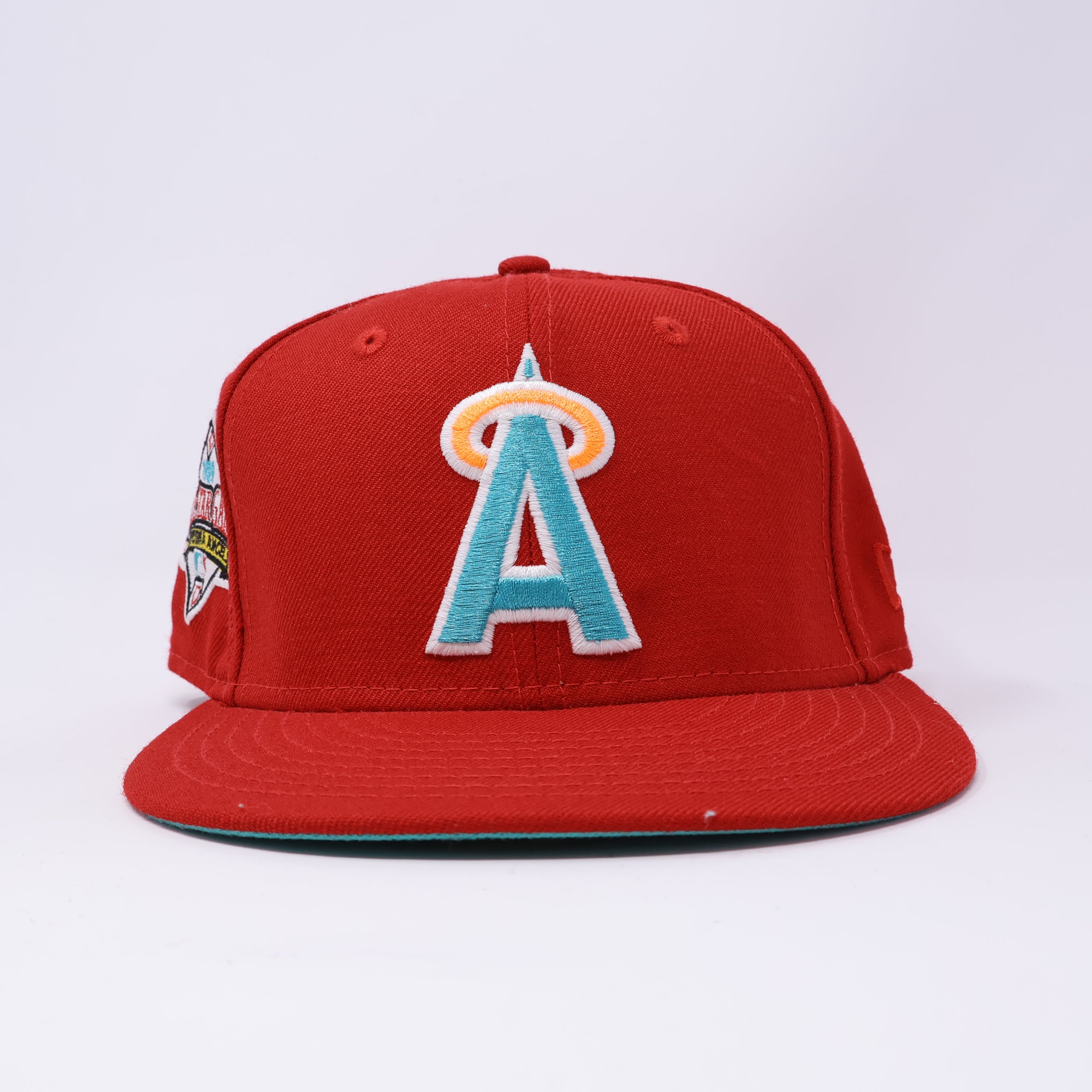 USED 1/4 Red California Angels 1989 All Star Game 59fifty New Era Fitted Hat Cap
