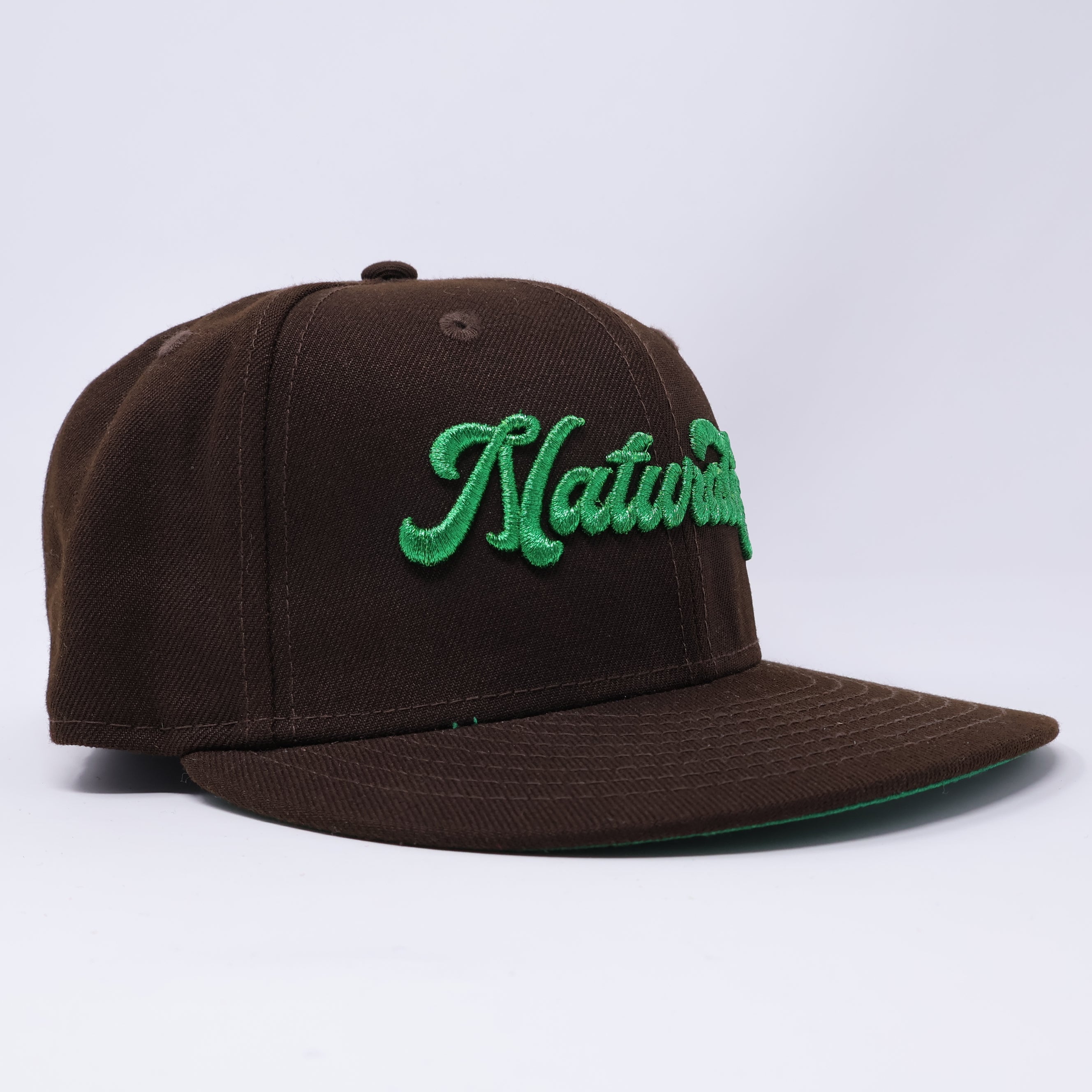 USED 1/4 Brown Arkansas Naturals Minor League Simple 59fifty New Era Fitted Hat Cap