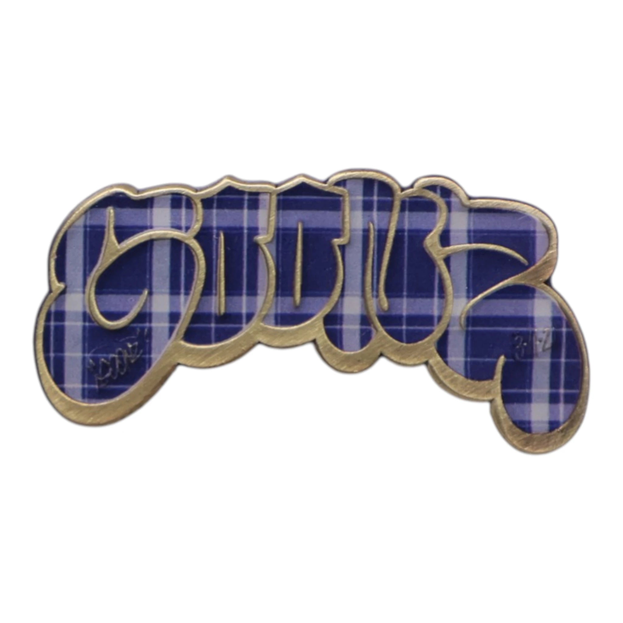 GOONZ Navy Plaid Graphic Pin