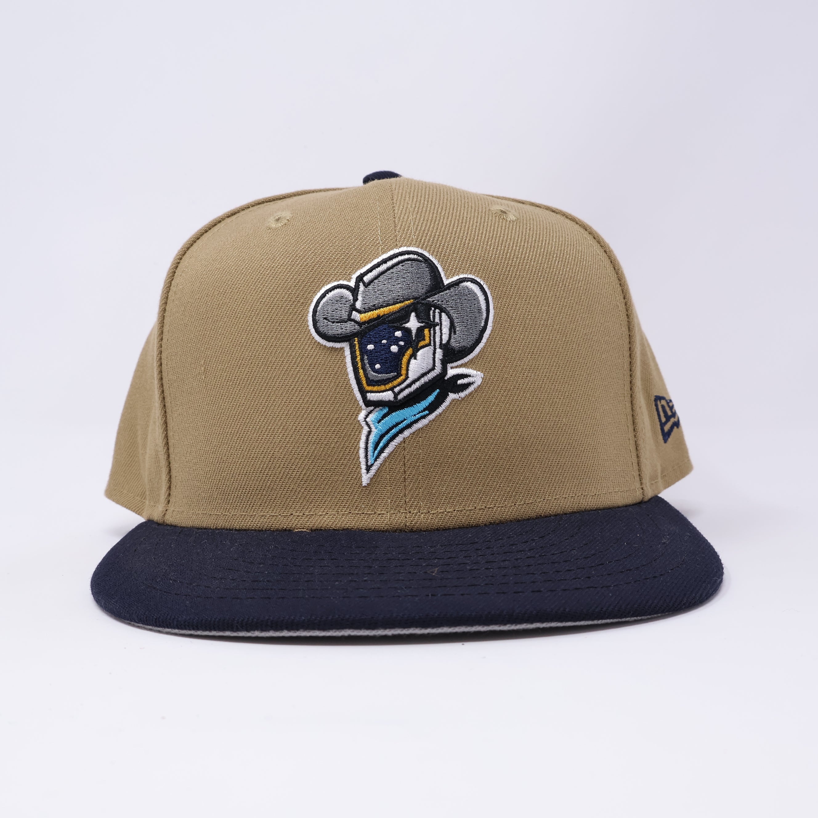 USED 3/8 Khaki Sugarland Spacecowboys Minor League 59fifty New Era Fitted Hat Cap