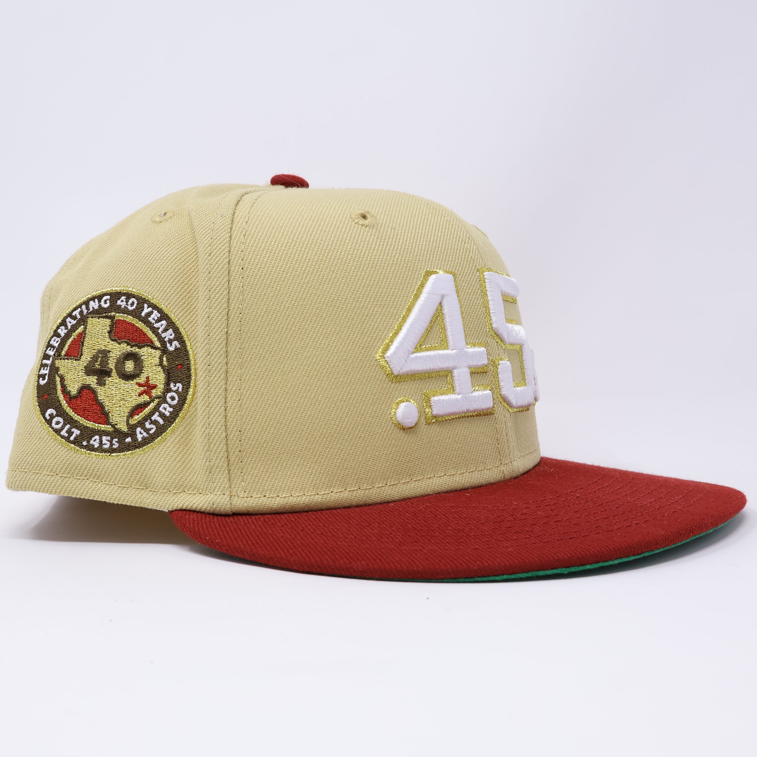 USED 3/8 Khaki Houston Astros Celebrating 40 Years 59fifty New Era Fitted Hat Cap
