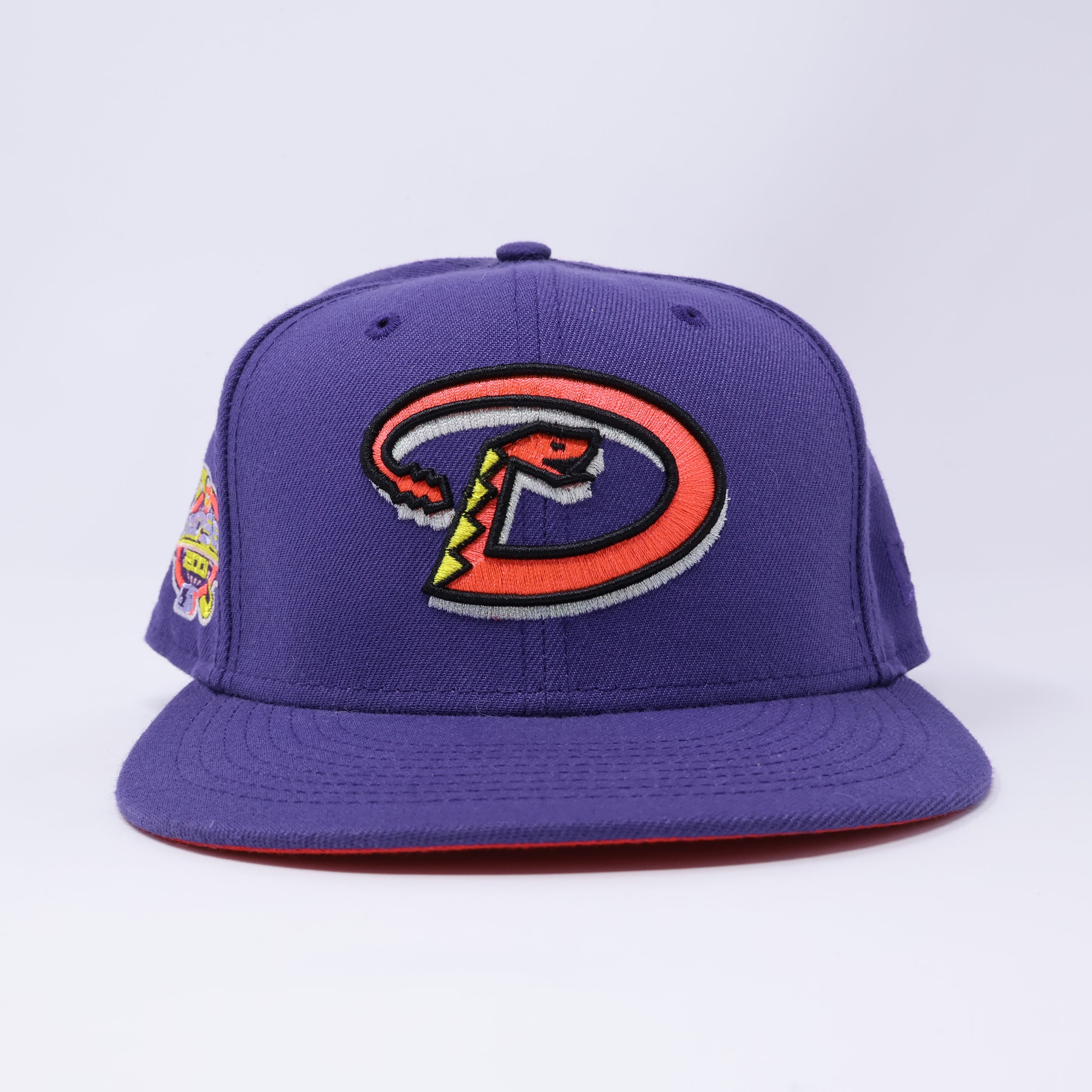 USED 3/8 Purple Arizona Diamondbacks 2001 World Series 59fifty New Era Fitted Hat Cap