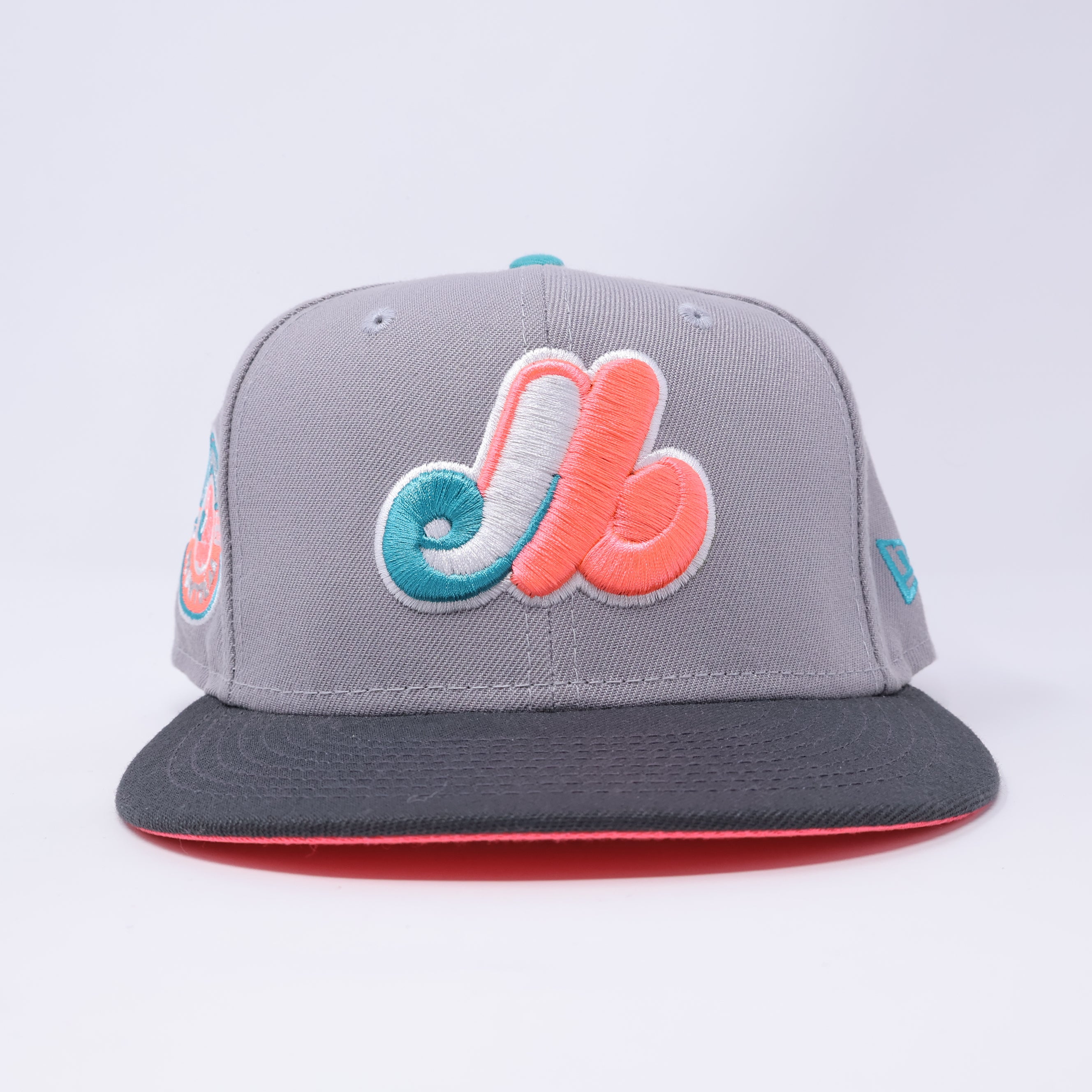 USED 3/8 Gray Montreal Expos Club Baseball 59fifty New Era Fitted Hat Cap