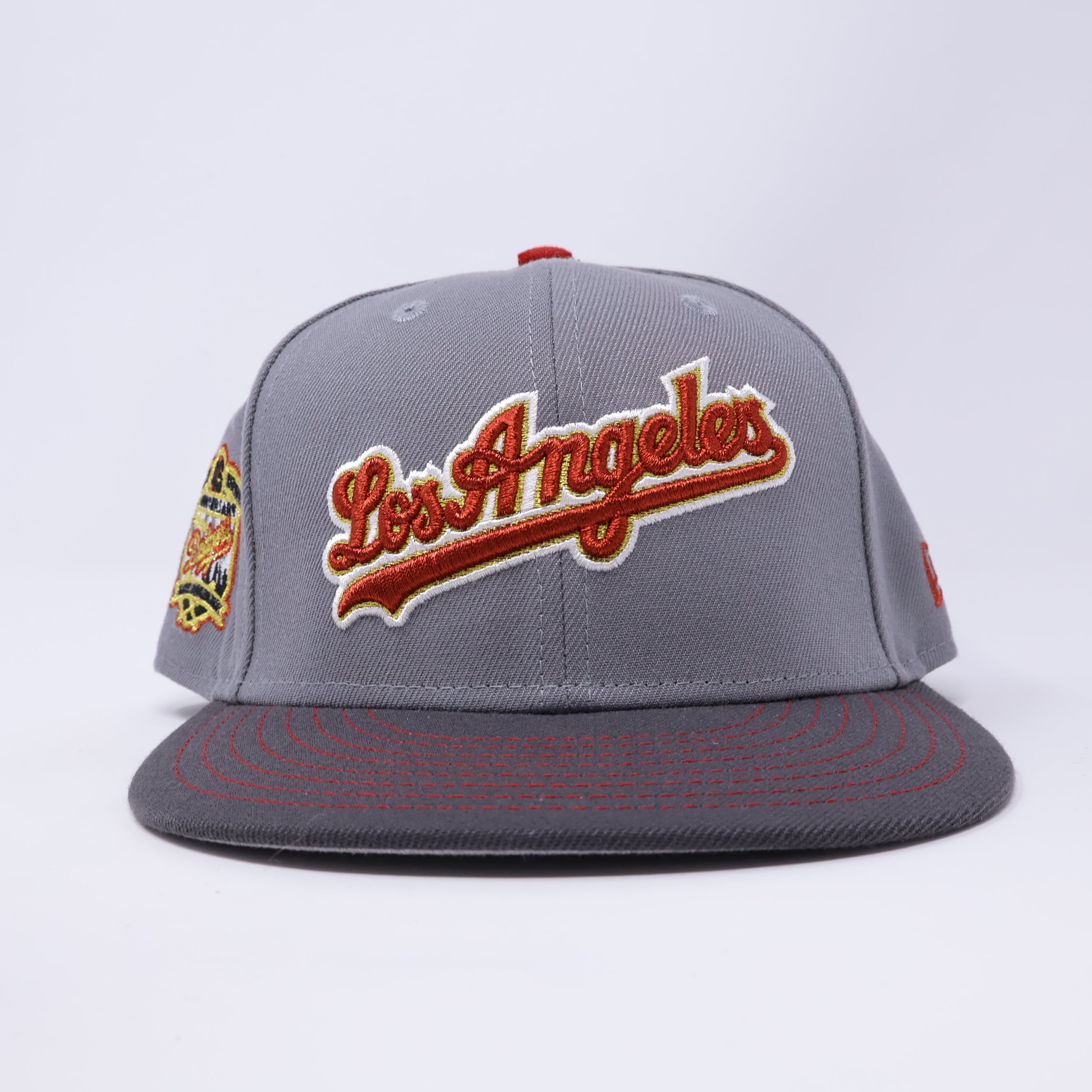 USED 3/8 Gray Los Angeles 40th Anniversary 59fifty New Era Fitted Hat Cap