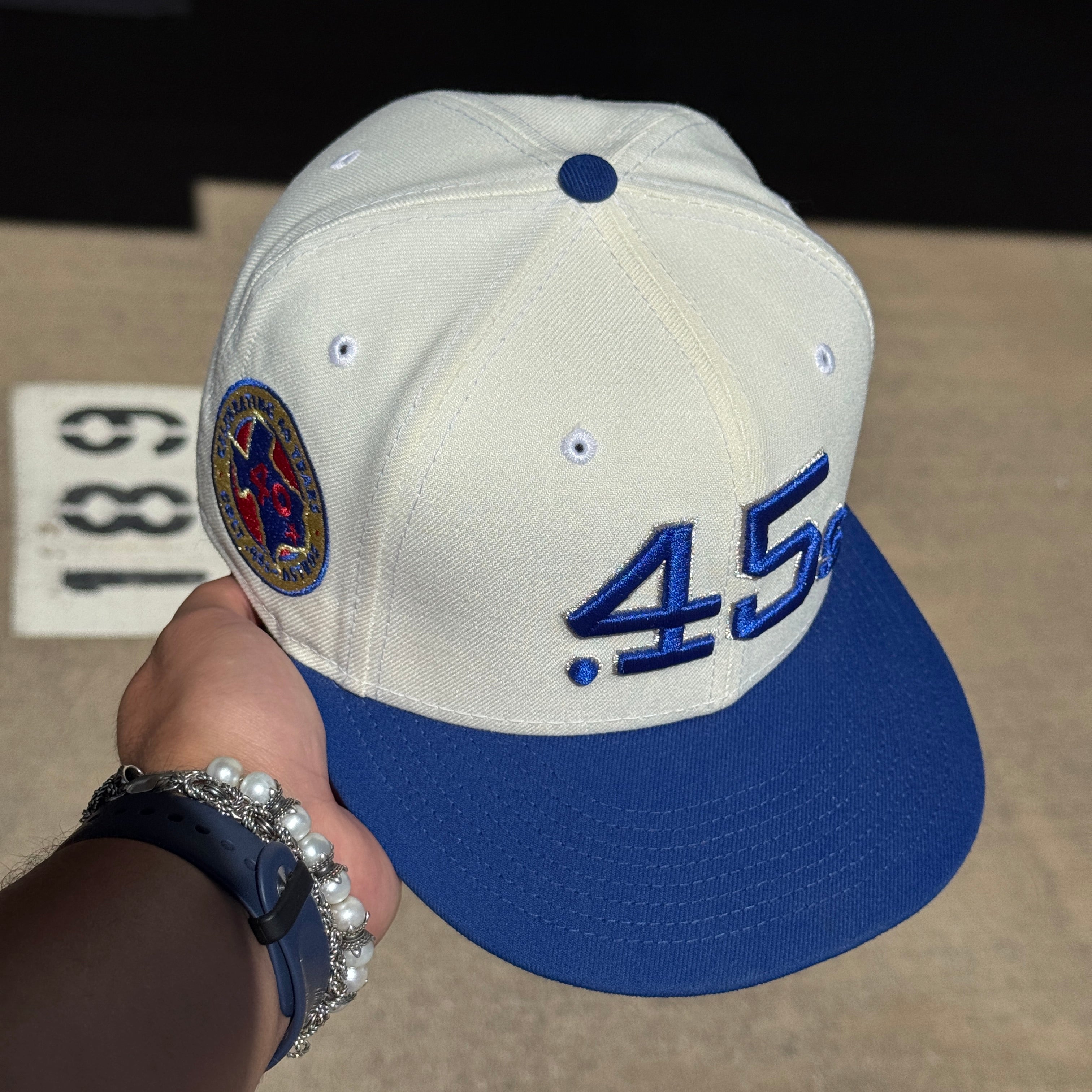 USED 1/8 Chrome Houston Astros Colt 45 Celebrating 40 Years 59fifty New Era Fitted Hat Cap