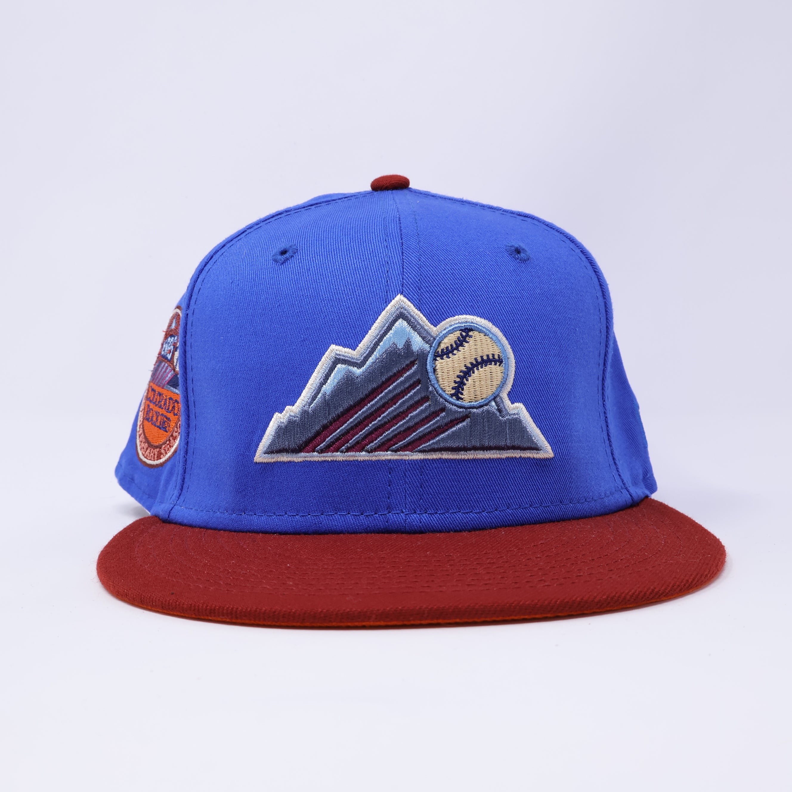 USED 3/8 Blue Colorado Rockies 10 Years Anniversary 59fifty New Era Fitted Hat Cap