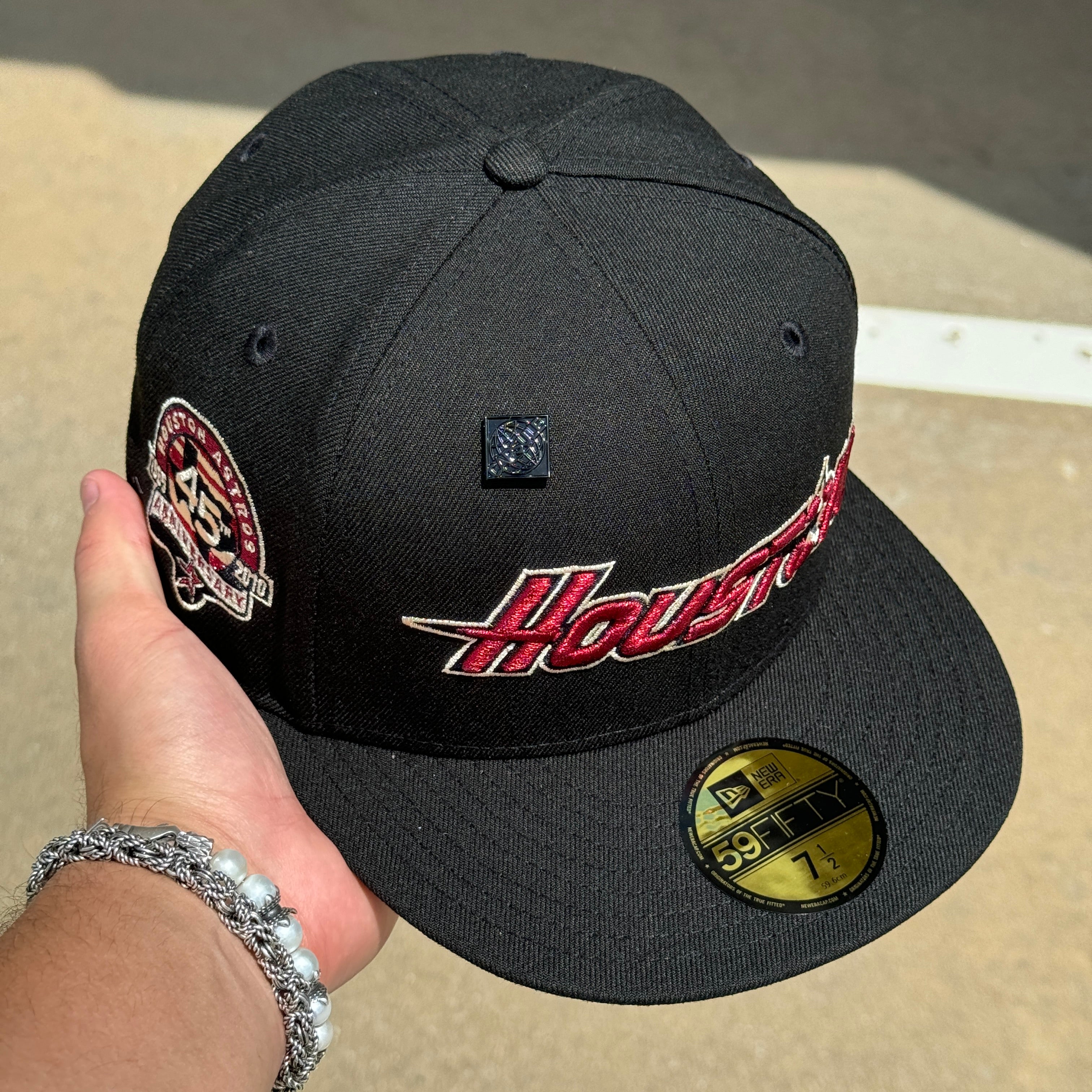 NEW Black Houston Astros 45th Anniversary Capsule 59FIFTY New Era Fitted Hat