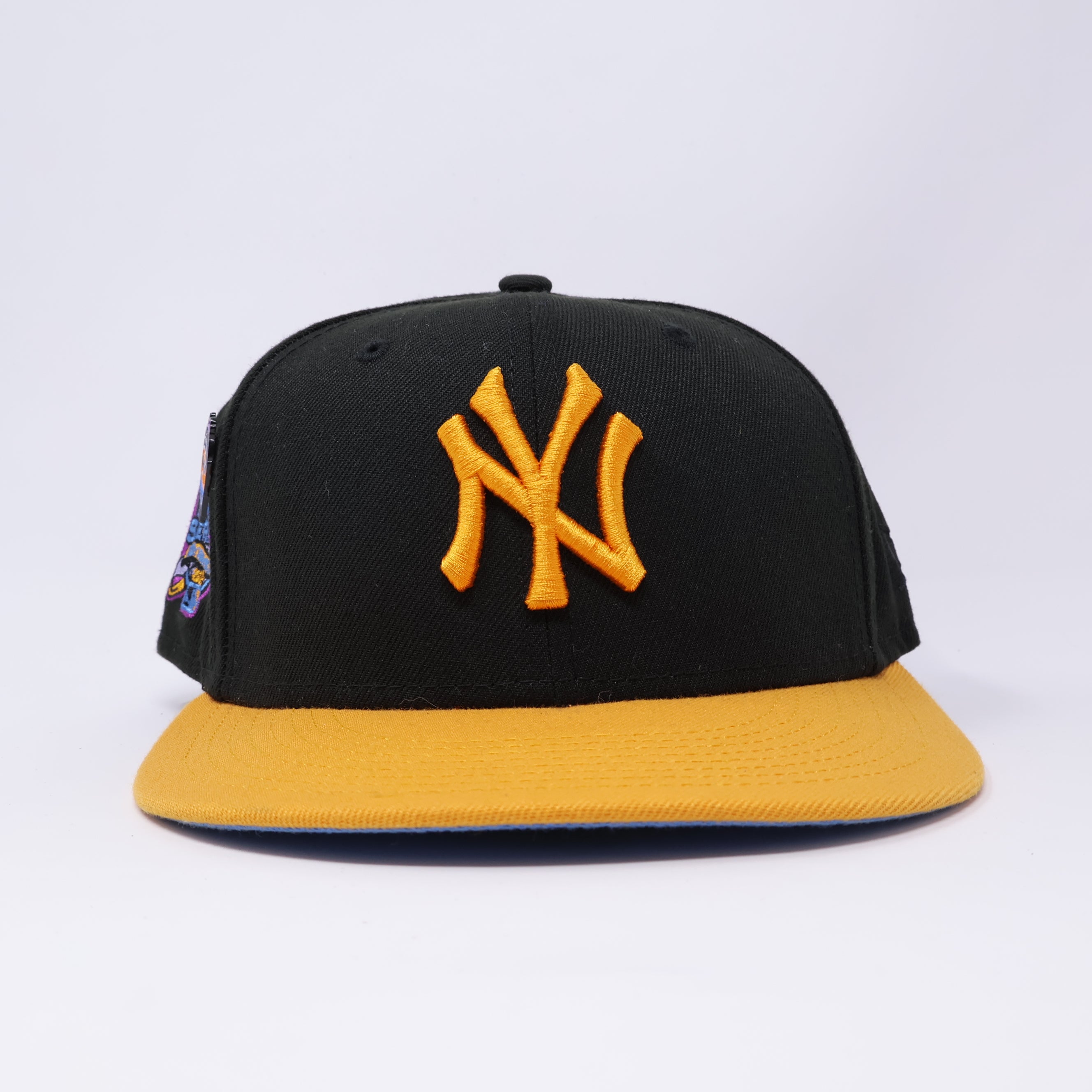 USED 1/4 Black New York Yankees 2003 World Series 59fifty New Era Fitted Hat Cap