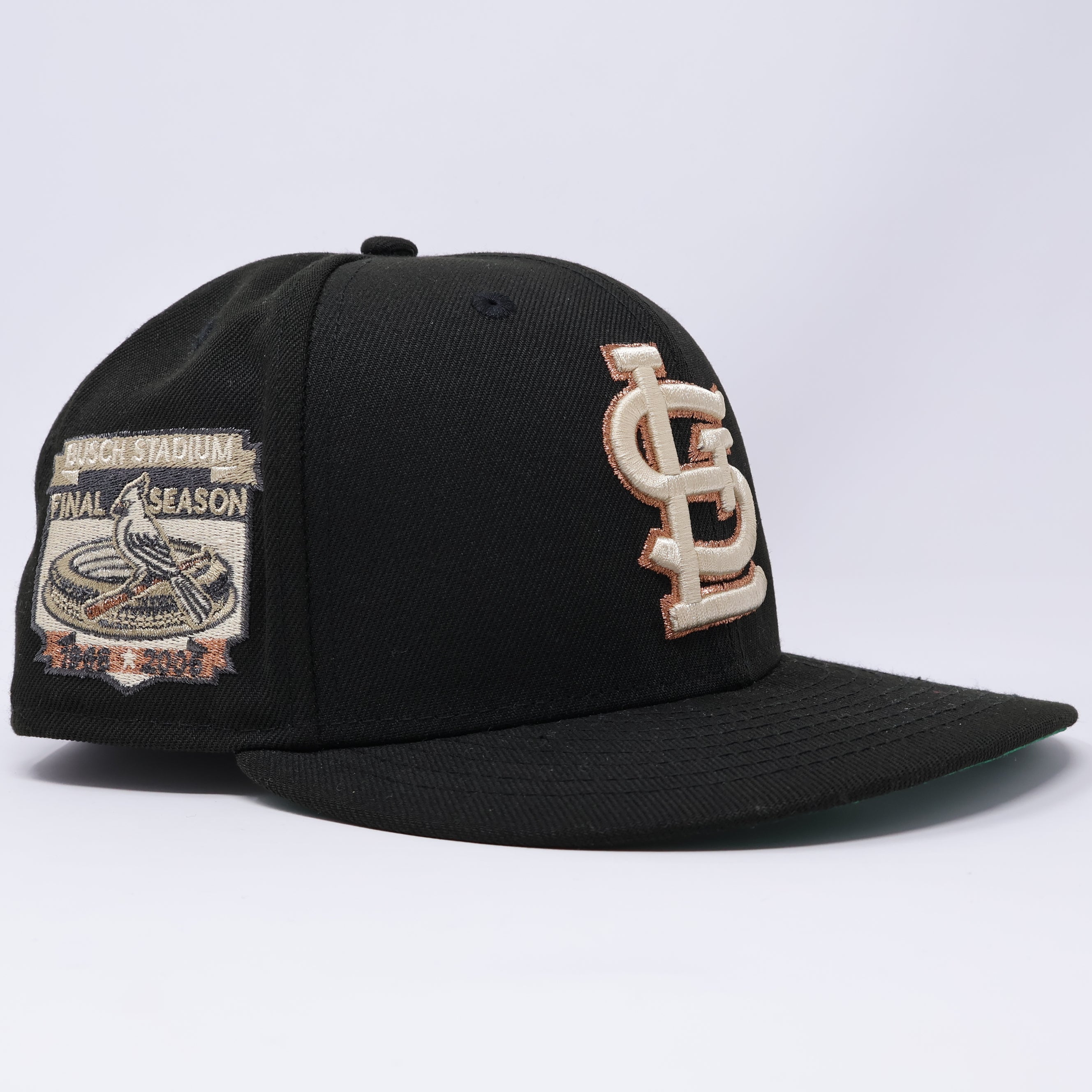 USED 3/8 Black St. Louis Cardinals Busch Stadium 59fifty New Era Fitted Hat Cap