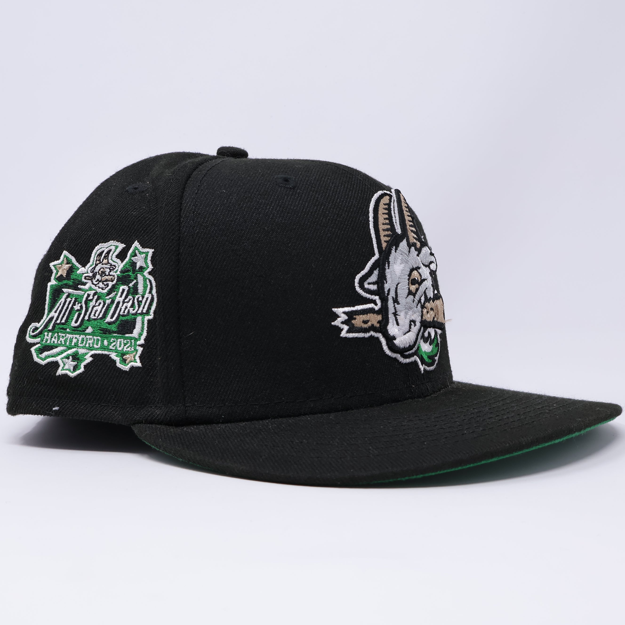 USED 3/8 Black Hartford Yard Goats All Star Bash  59fifty New Era Fitted Hat Cap