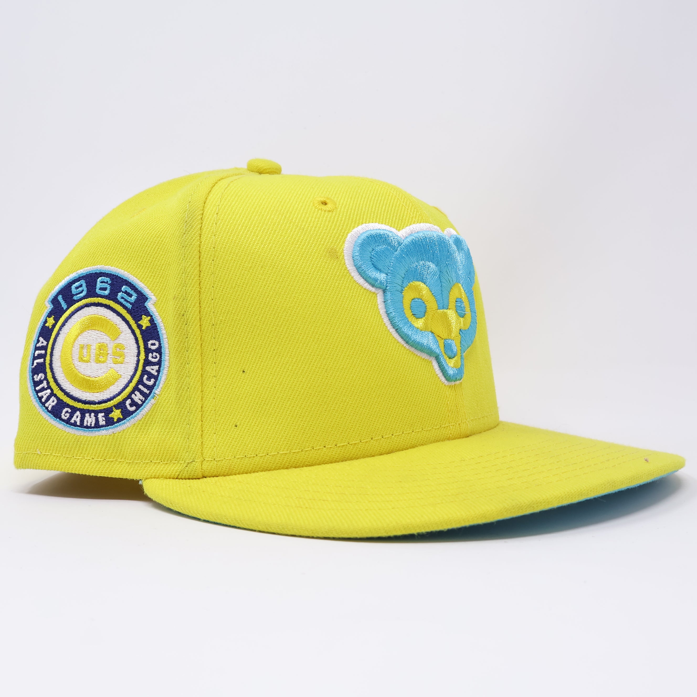 USED 3/8 Yellow Chicago Cubs 1962 All Star Game 59fifty New Era Fitted Hat Cap