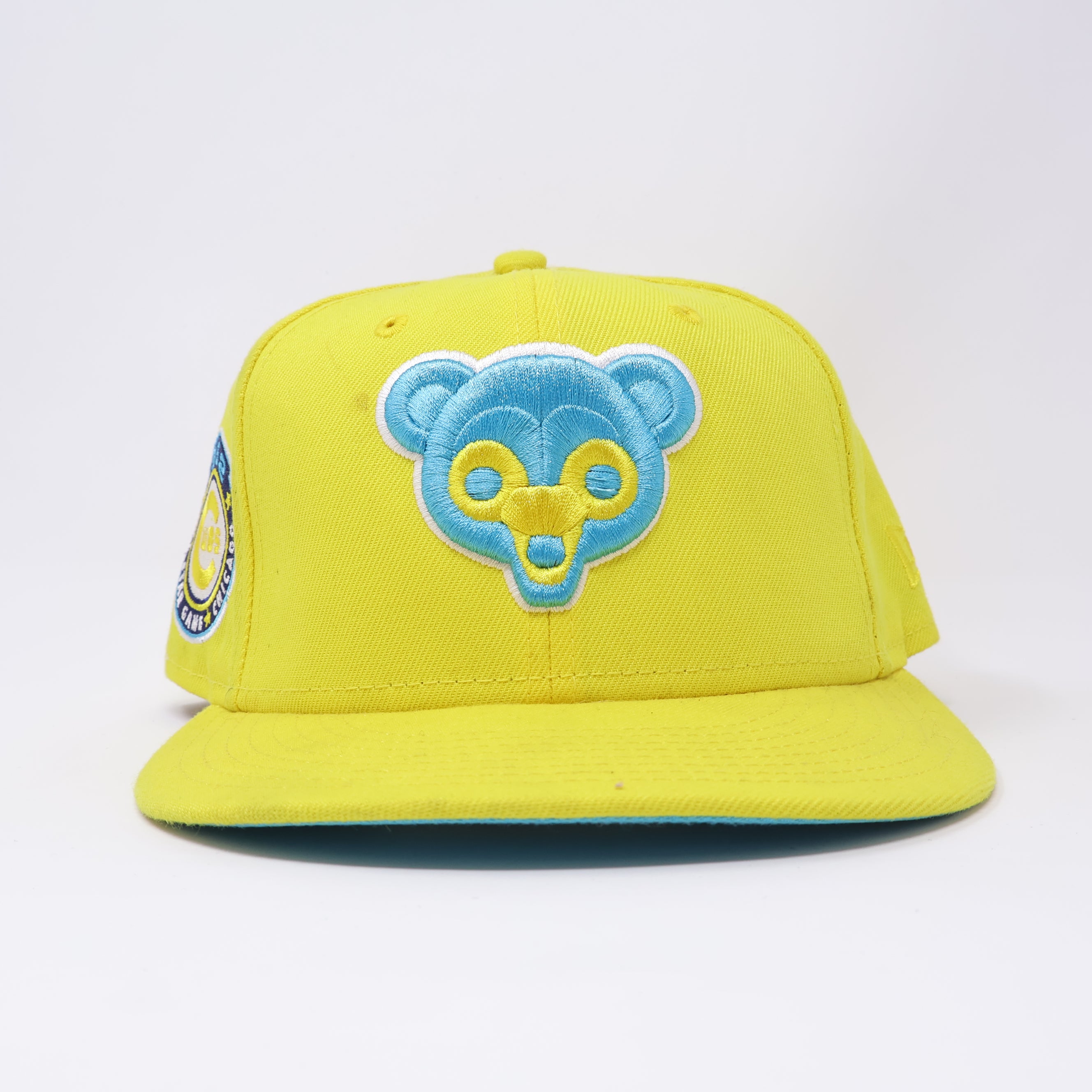 USED 3/8 Yellow Chicago Cubs 1962 All Star Game 59fifty New Era Fitted Hat Cap