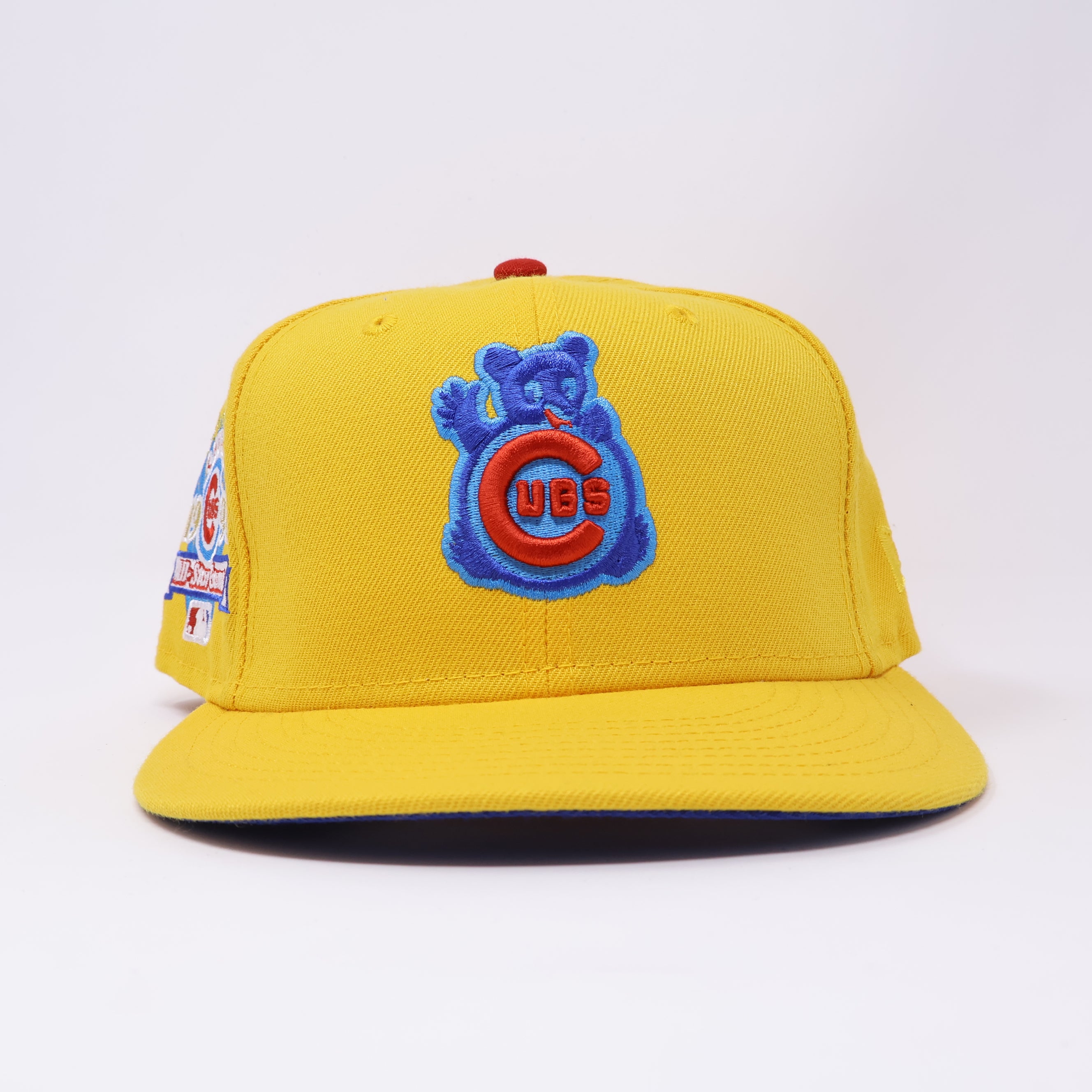 USED 3/8 Yellow Chicago Cubs 1990 All Star Game 59fifty New Era Fitted Hat Cap