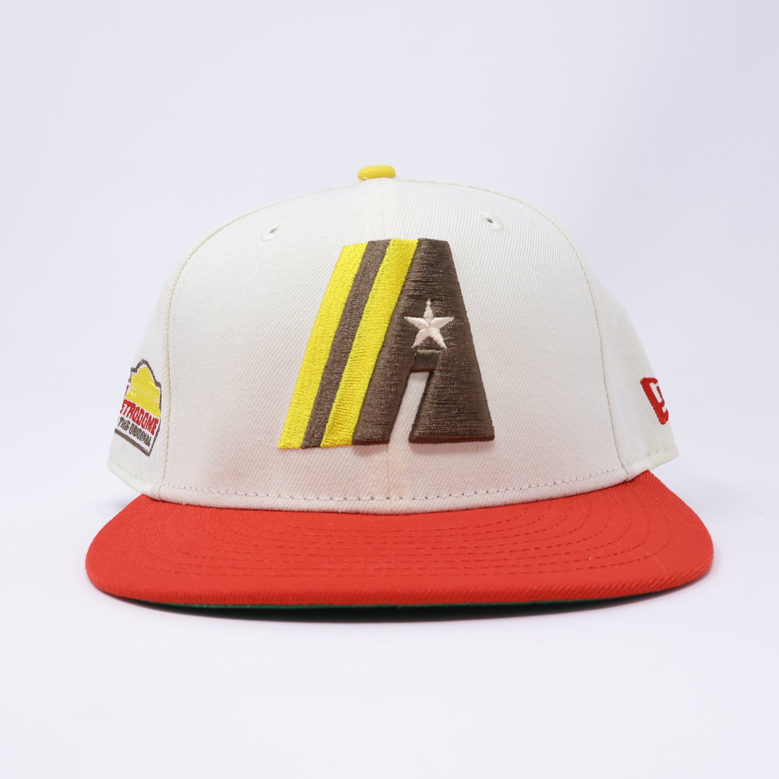 USED 3/8 Chrome Houston Astros The Astrodome 59fifty New Era Fitted Hat Cap