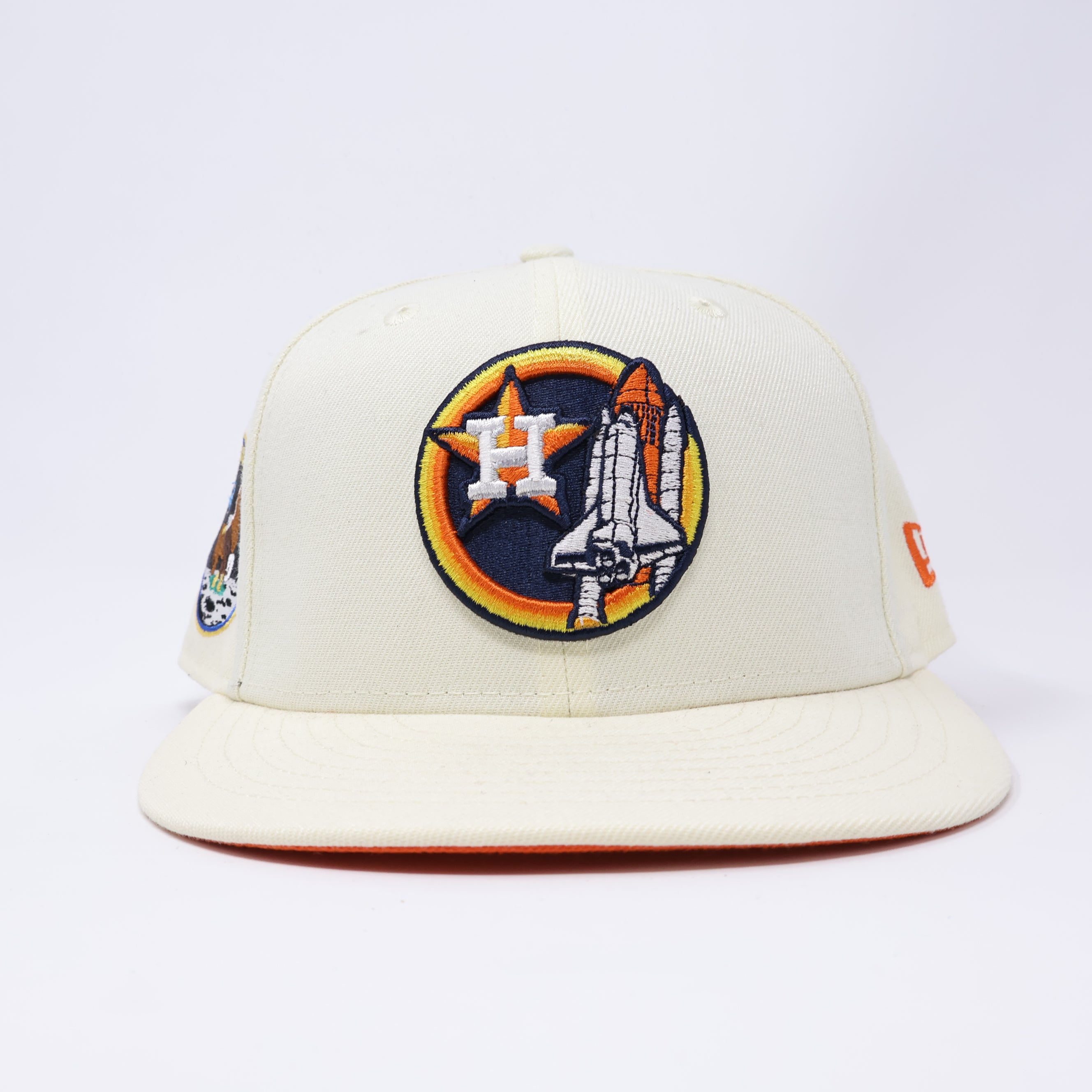USED 3/8 Chrome Houston Astros Apollo 11 NASA 59fifty New Era Fitted Hat Cap