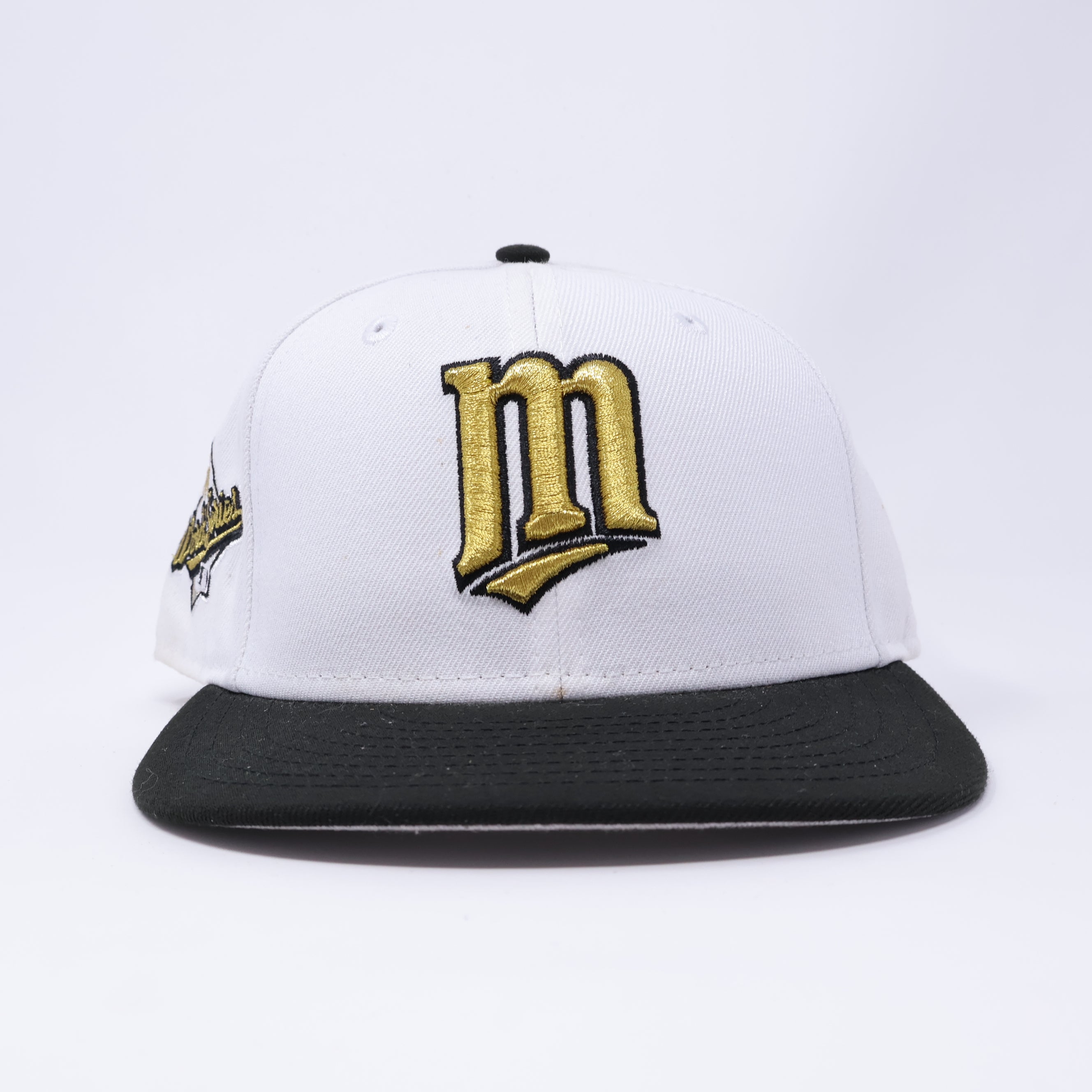 USED 3/8 White Milwaukee Brewers 1991 World Series  59fifty New Era Fitted Hat Cap