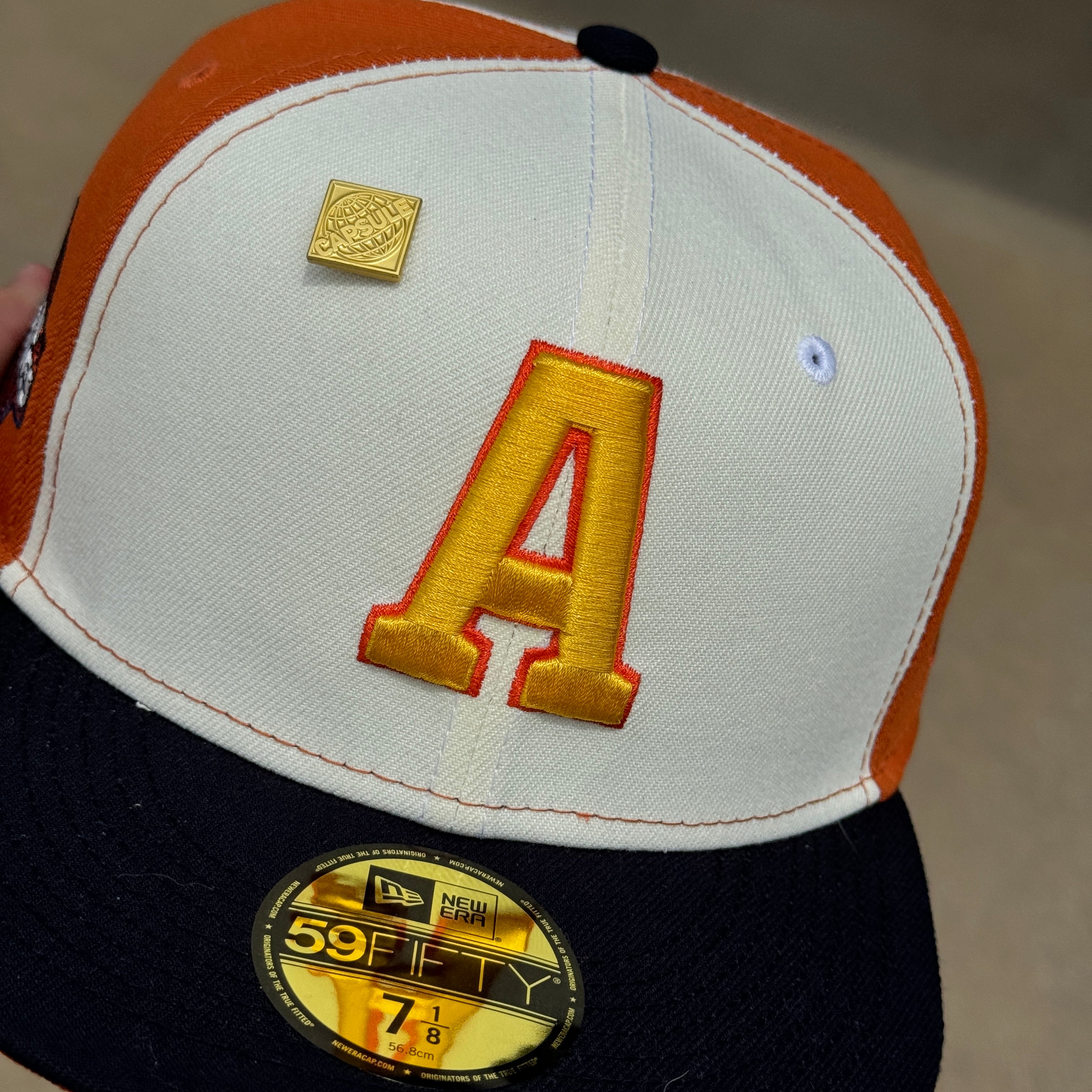 NEW 1/8 Orange Chrome Houston Astros 2005 World Series 59FIFTY New Era Fitted Hat