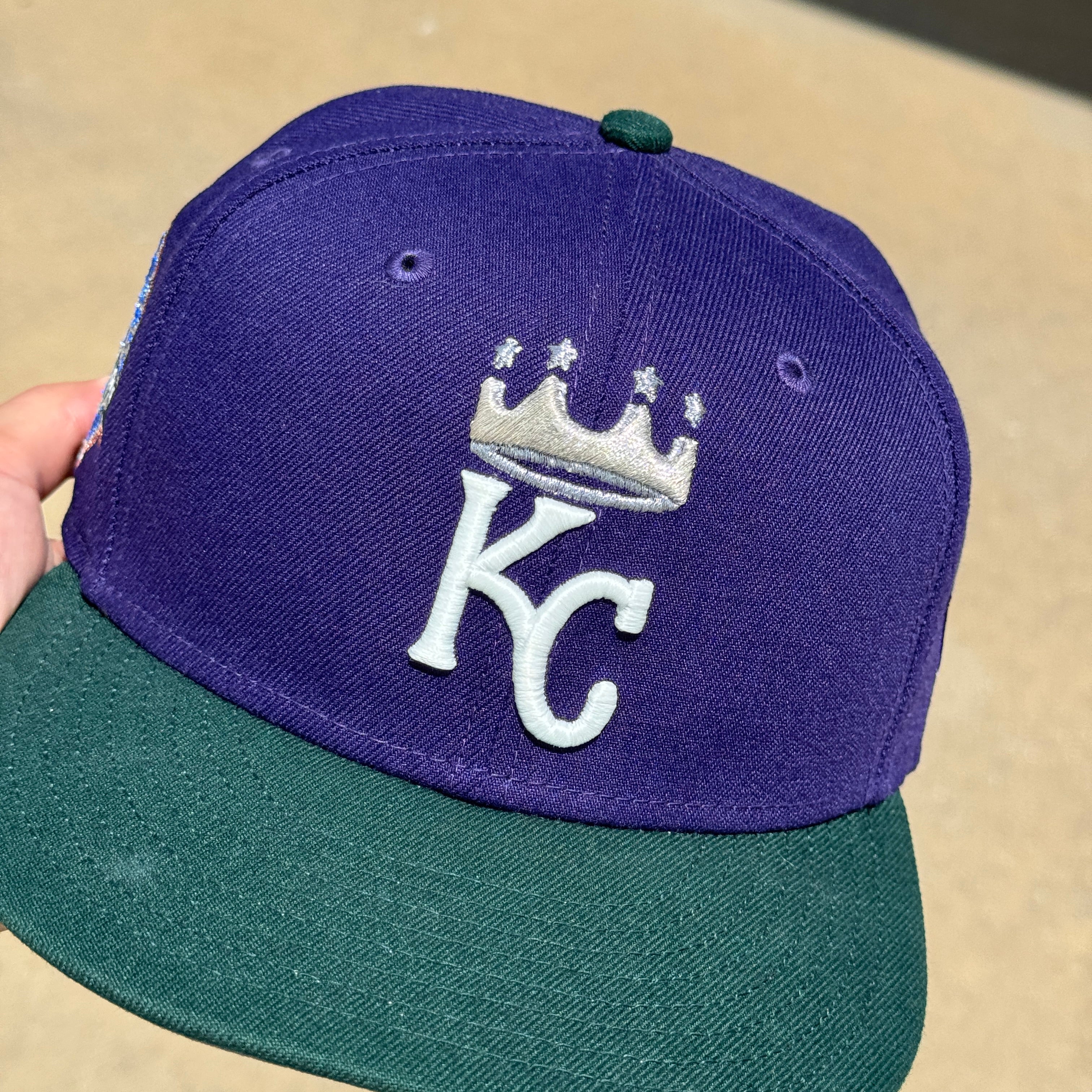 USED 1/8 Purple Kansas City Royals 40th Anniversary Rolex 59FIFTY New Era Fitted Hat