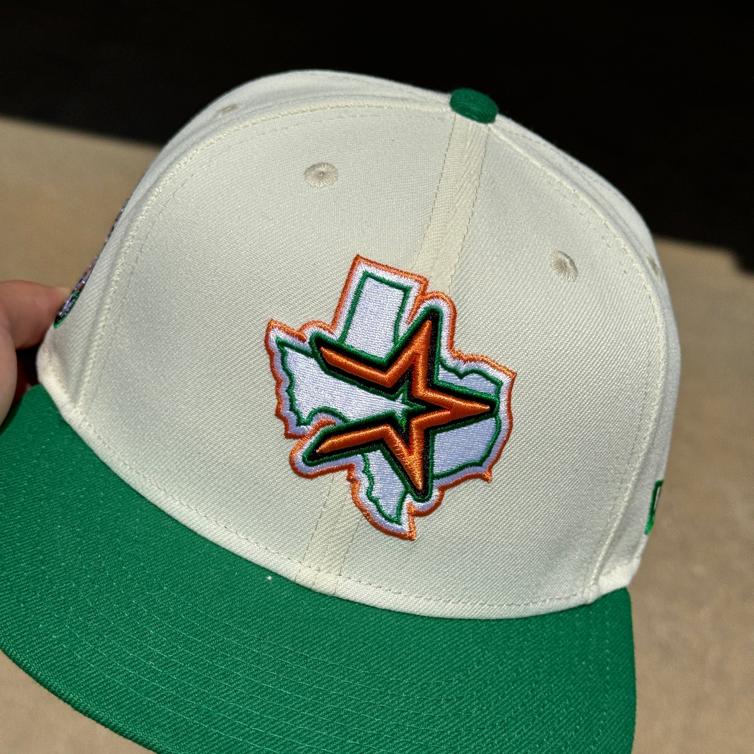 USED 1/8 Chrome Houston Astros Celebrating 45 Years 59FIFTY New Era Fitted Hat