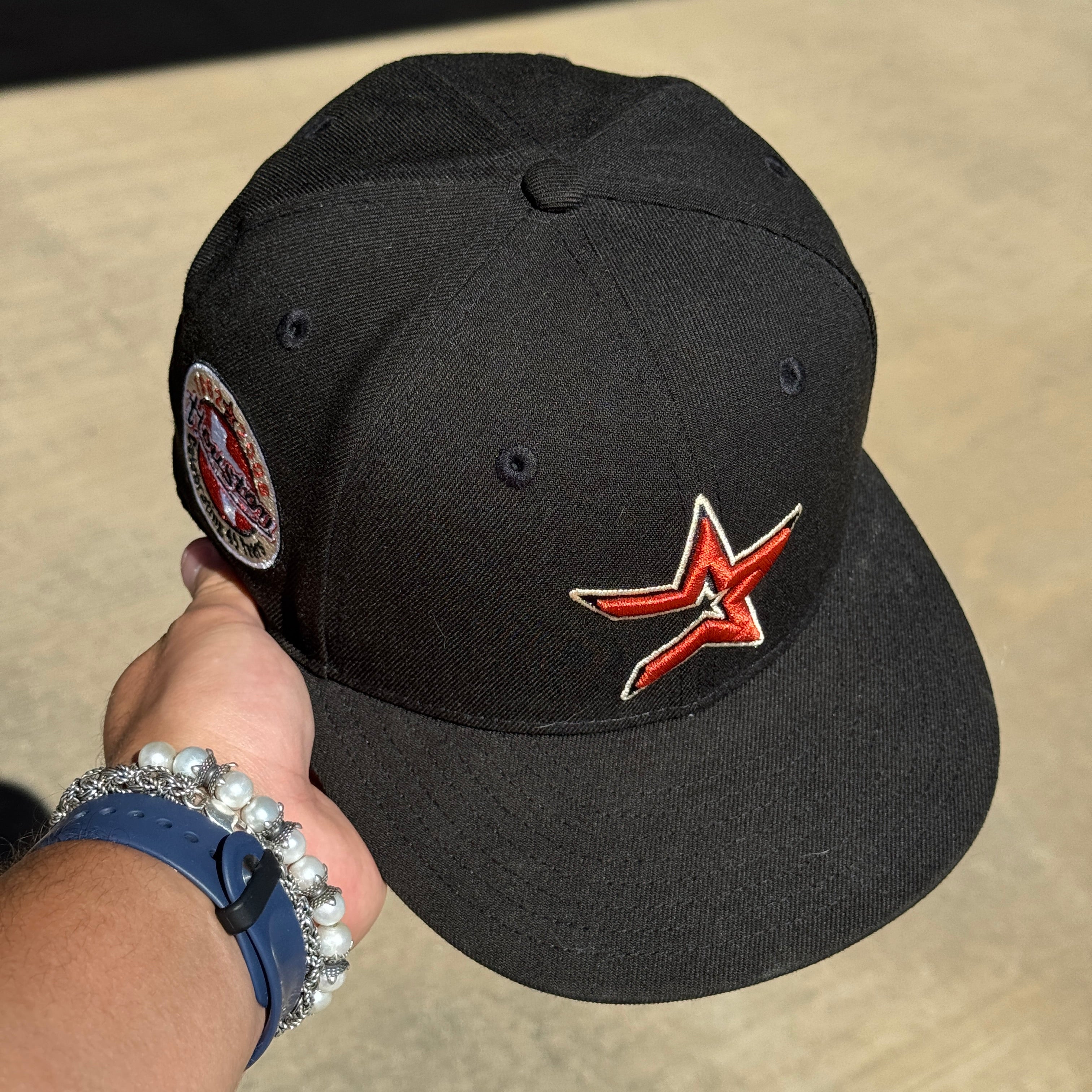 USED 1/8 Black Houston Astros Celebrating 45 Years 59fifty New Era Fitted Hat Cap