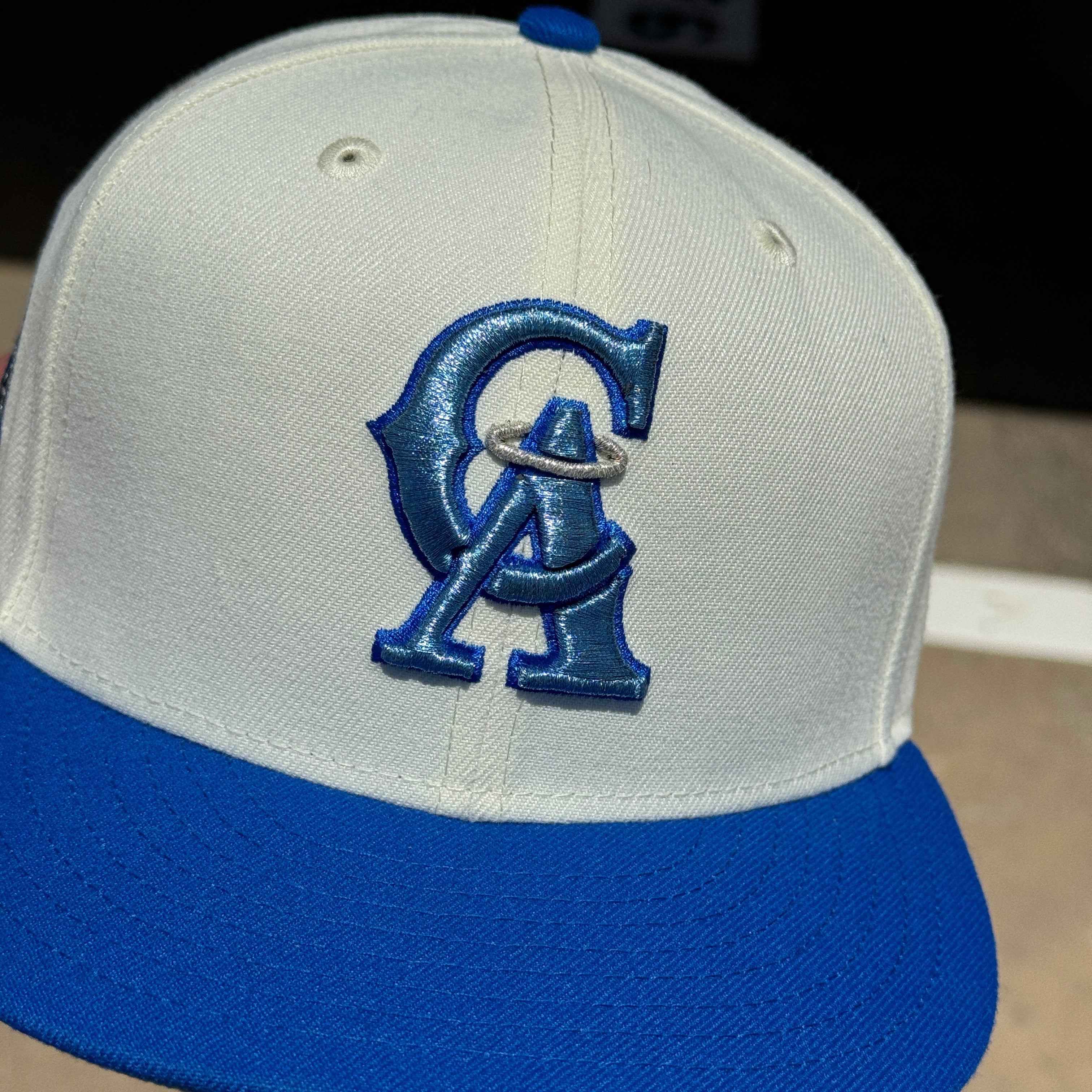 USED 1/8 Chrome California Angels 35th Anniversary 59FIFTY New Era Fitted Hat