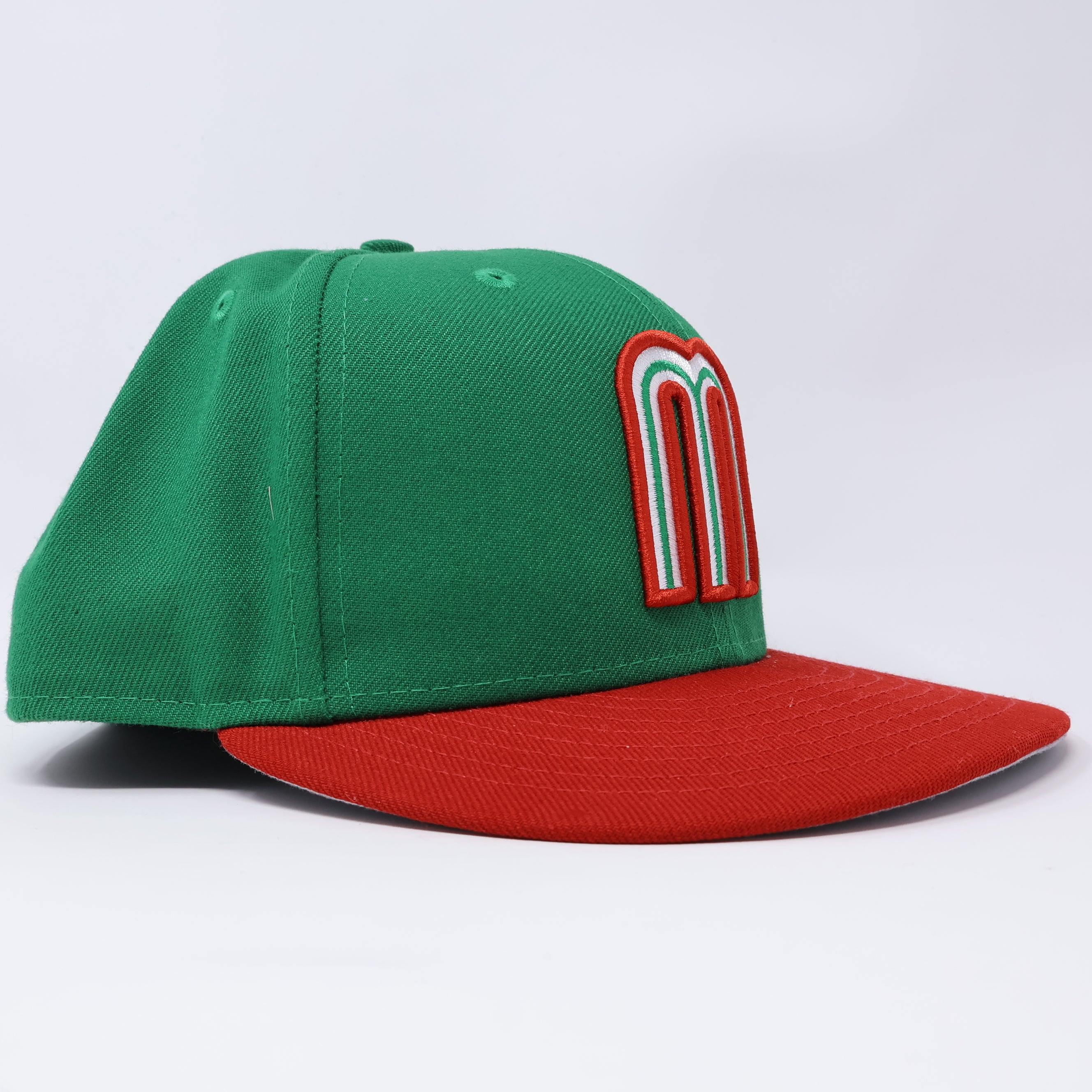 USED 1/2 Green Mexico WBC Flag 59fifty New Era Fitted Hat Cap
