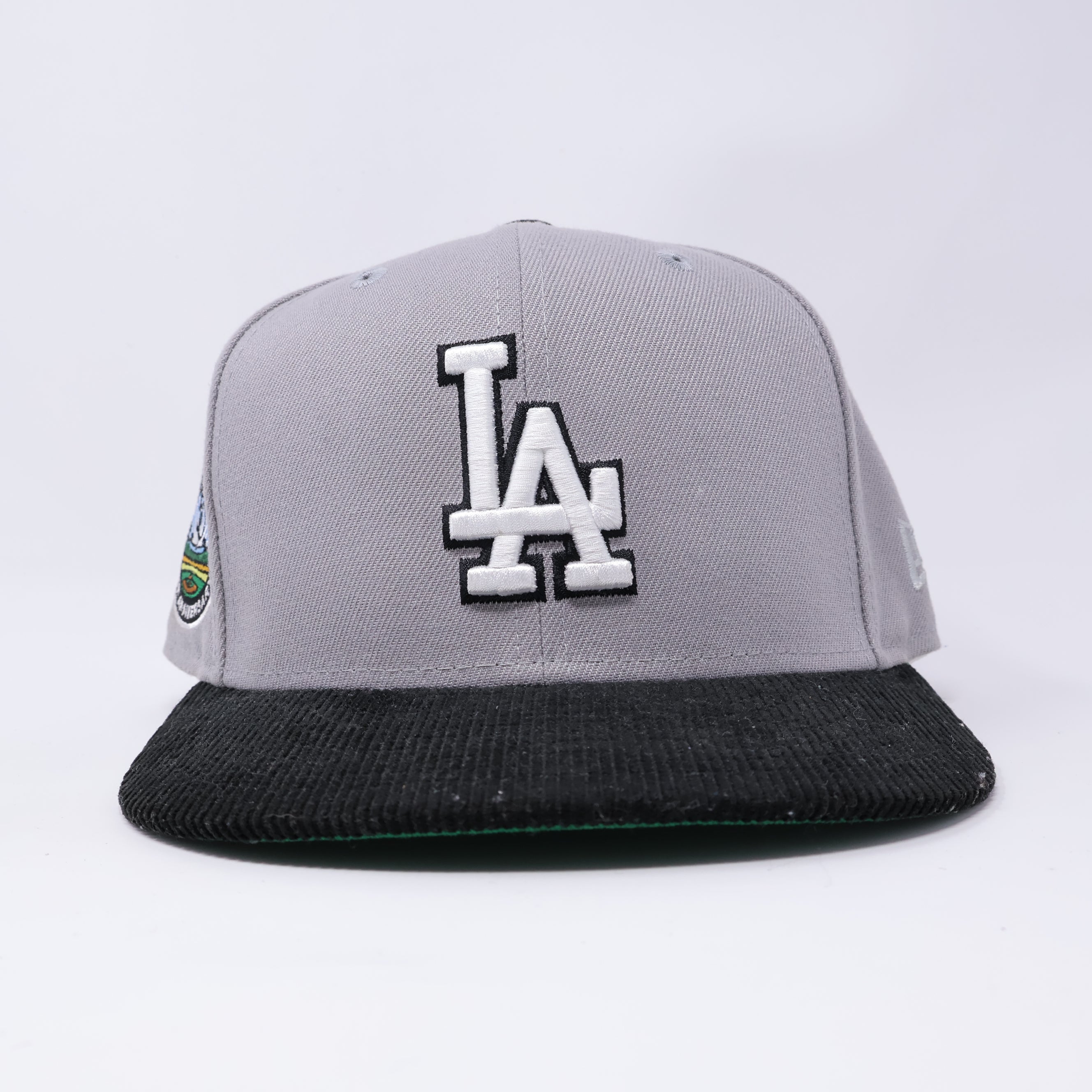 USED 1/2 Gray Los Angeles Dodgers 50th Anniversary 59fifty New Era Fitted Hat Cap
