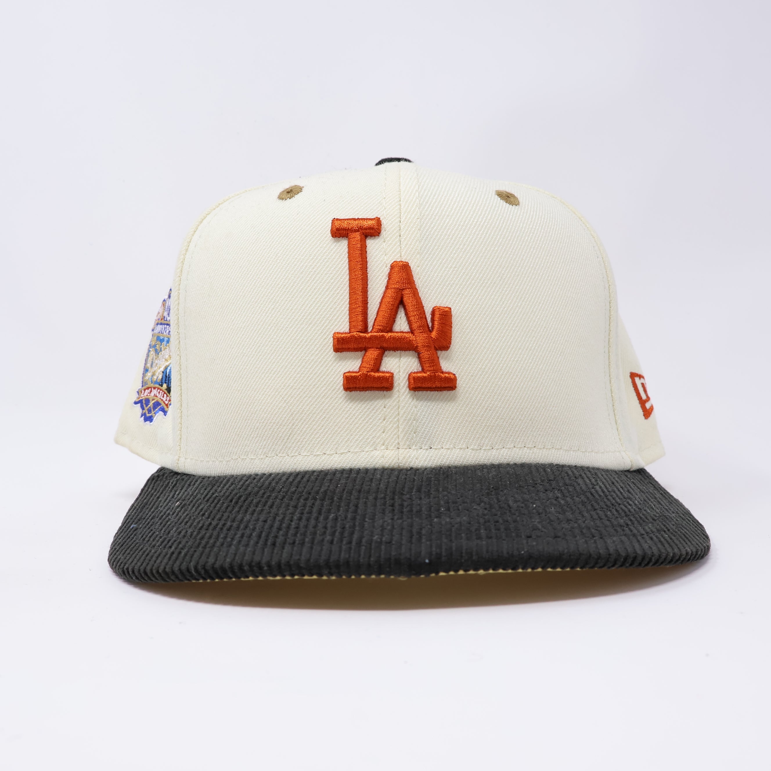 USED 1/2 Chrome Los Angeles Dodgers 40th Anniversary 59fifty New Era Fitted Hat Cap