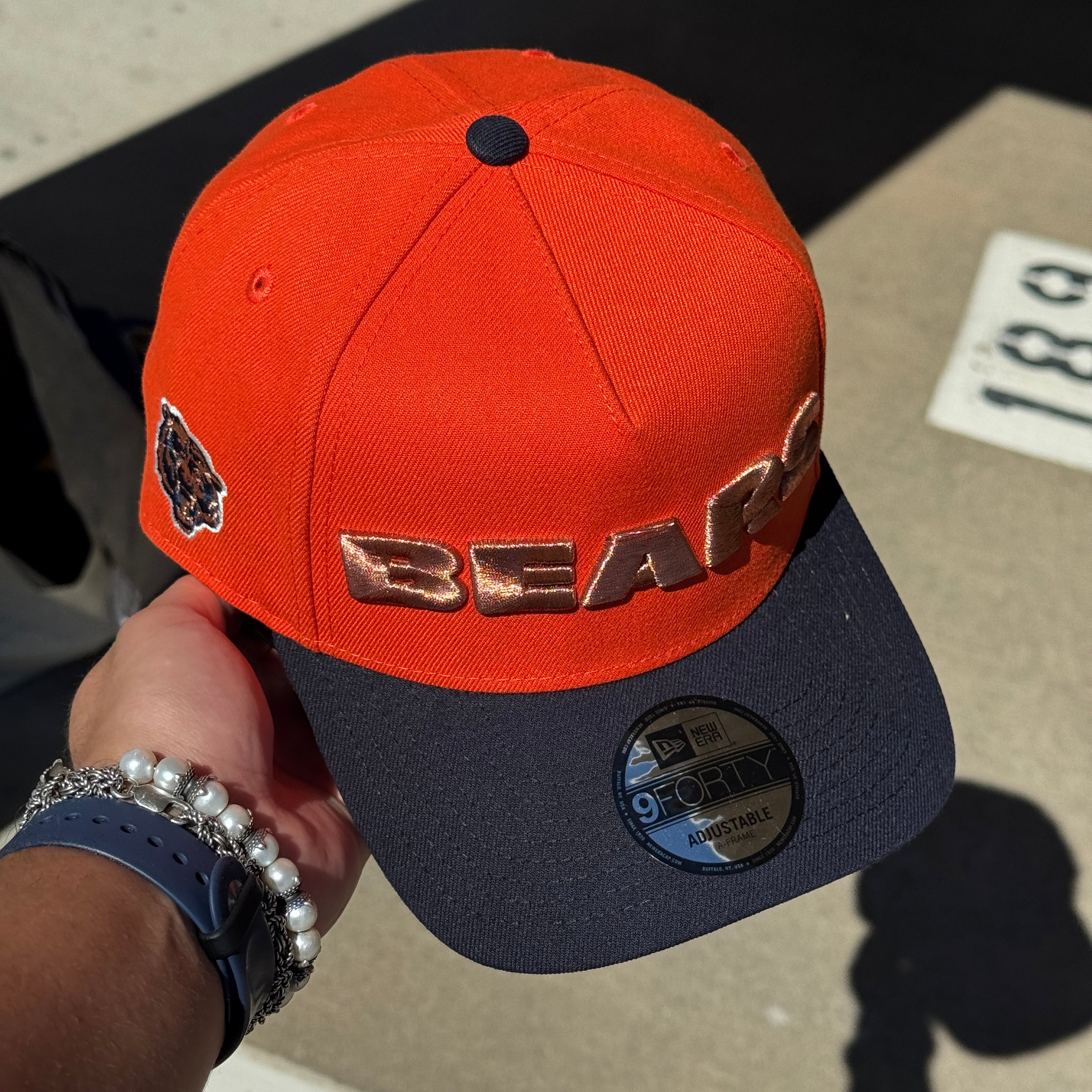 NEW Orange Chicago Bears NFL 9Forty New Era Adjustable Snapback Hat