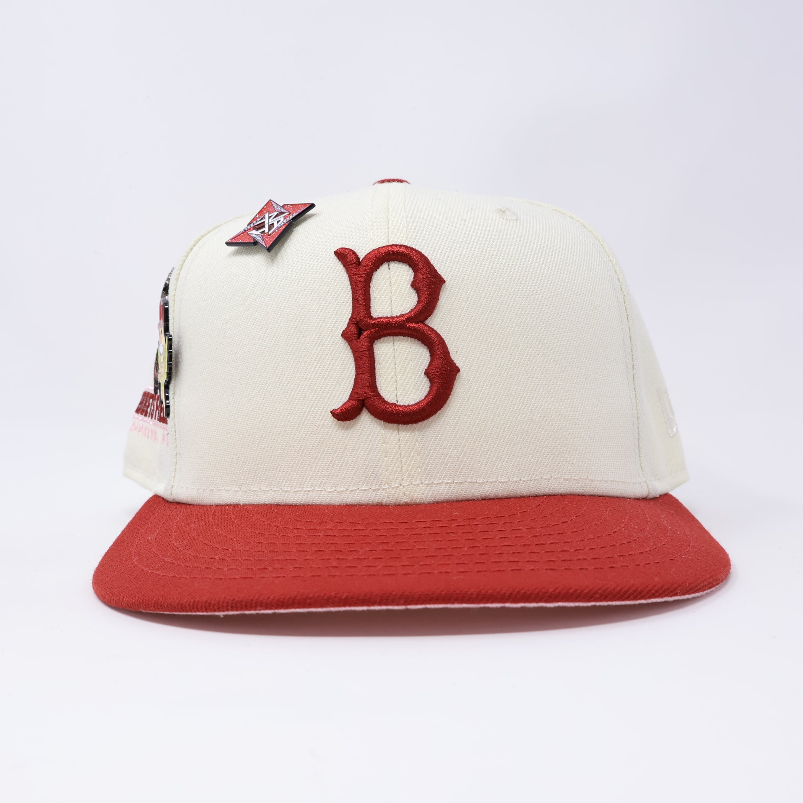 USED 1/2 Chrome Brooklyn Dodgers Ebbets Field 59fifty New Era Fitted Hat Cap