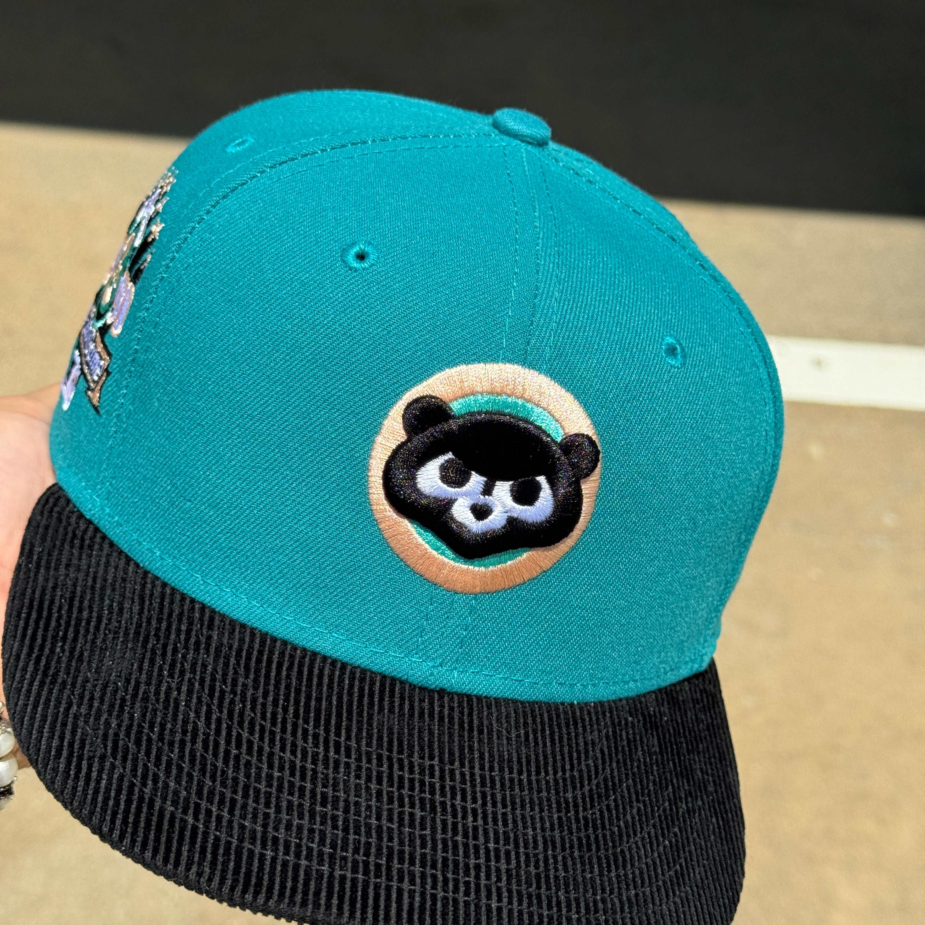 USED 1/8 Teal Chicago Cubs 1990 All Star Game Corduroy 59FIFTY New Era Fitted Hat