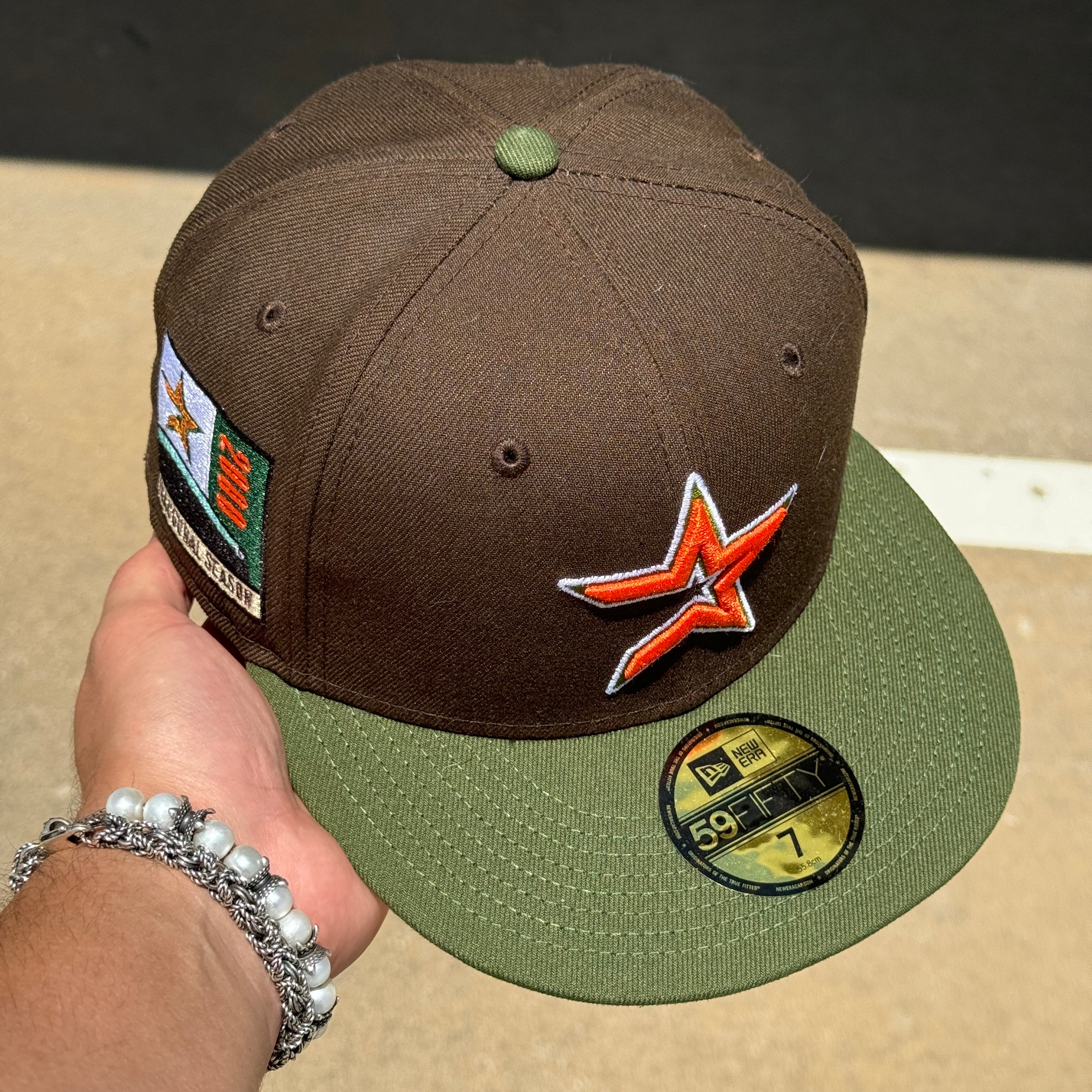 NEW 7 Brown Houston Astros 2000 Inaugural Season 59FIFTY New Era Fitted Hat